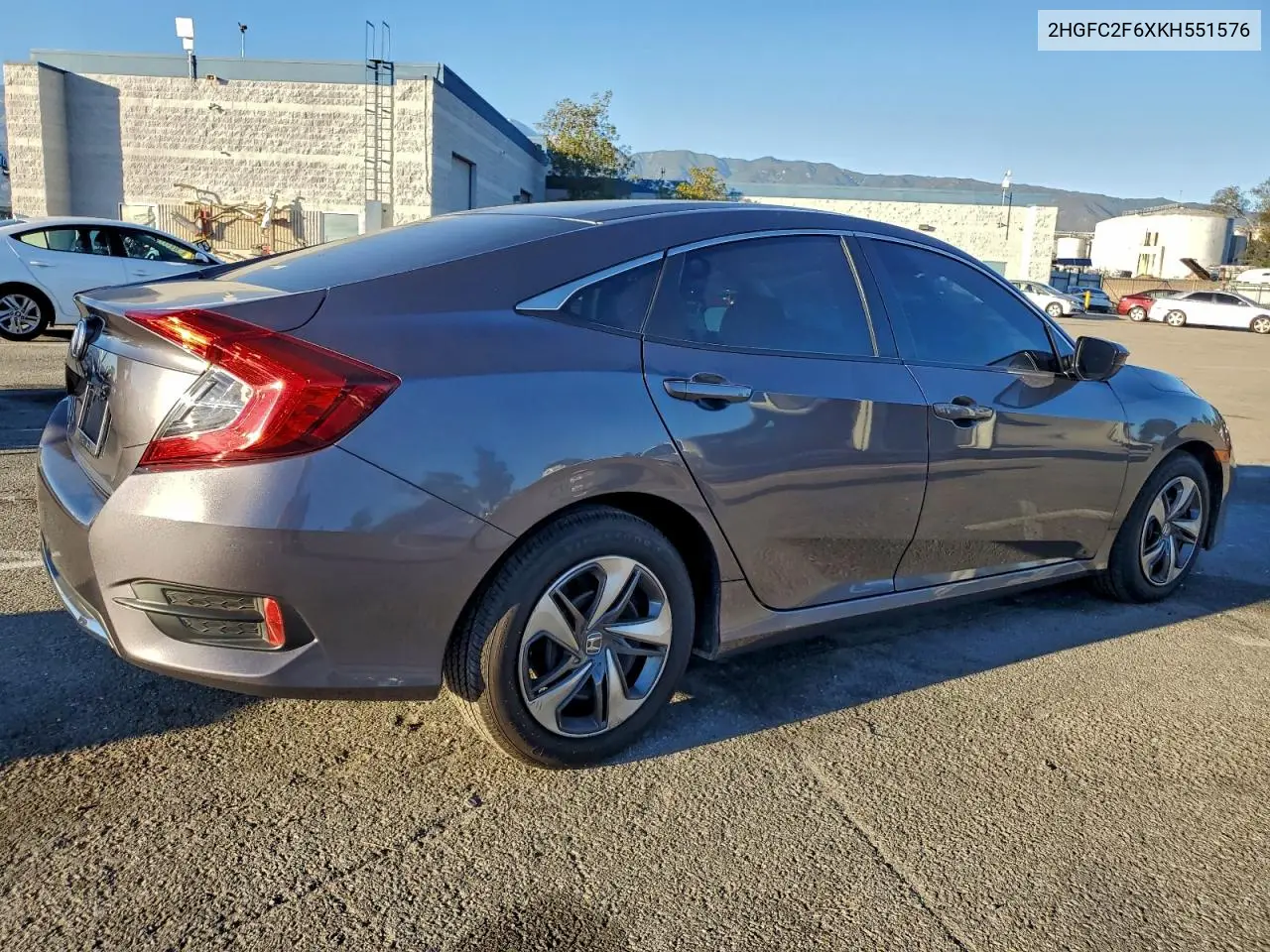 2HGFC2F6XKH551576 2019 Honda Civic Lx