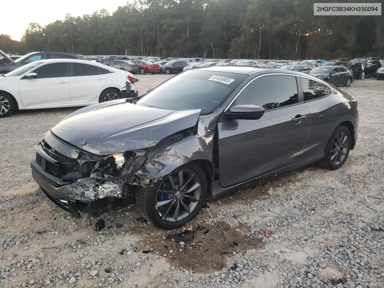 2HGFC3B34KH350094 2019 Honda Civic Ex