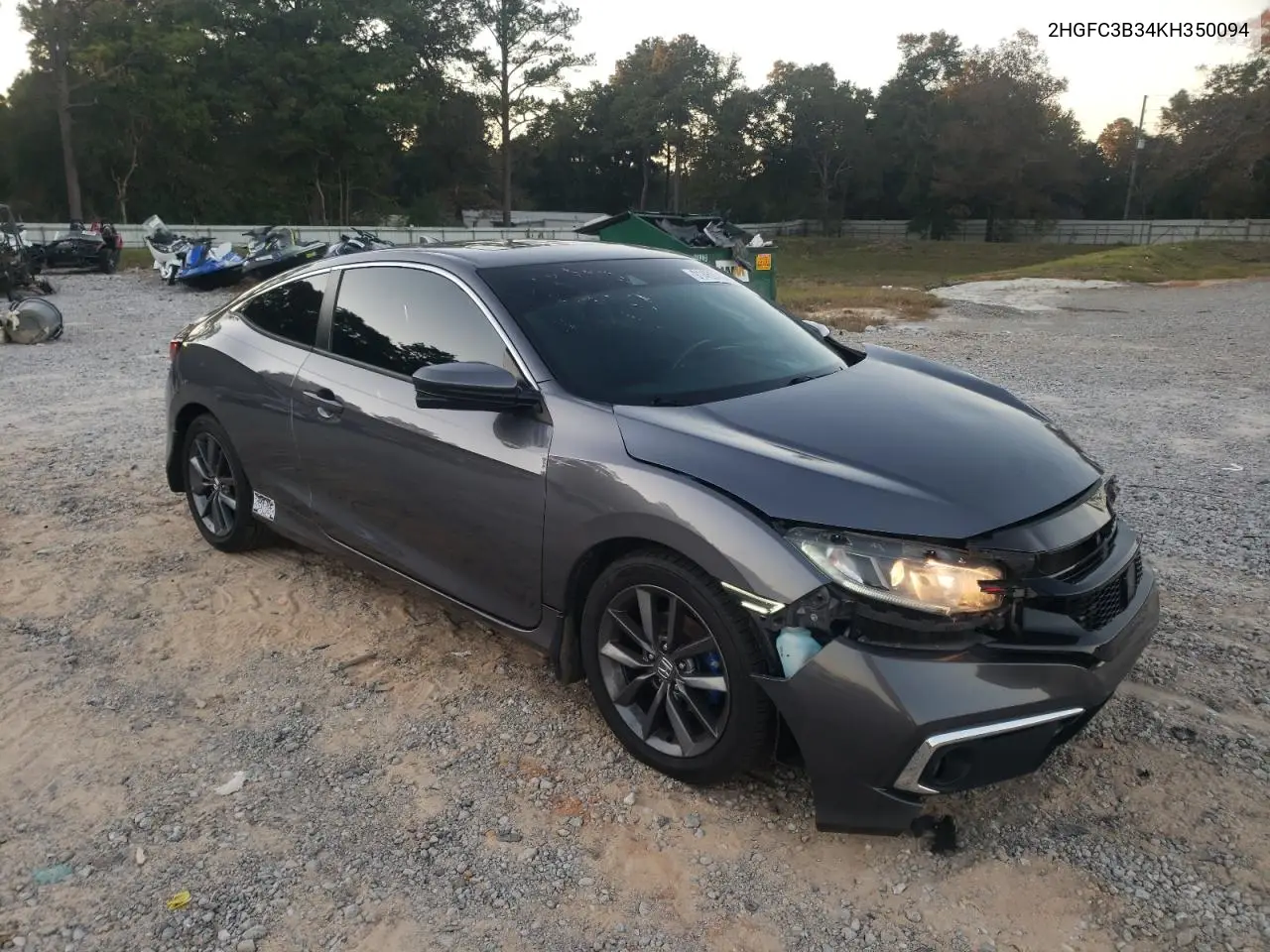 2HGFC3B34KH350094 2019 Honda Civic Ex