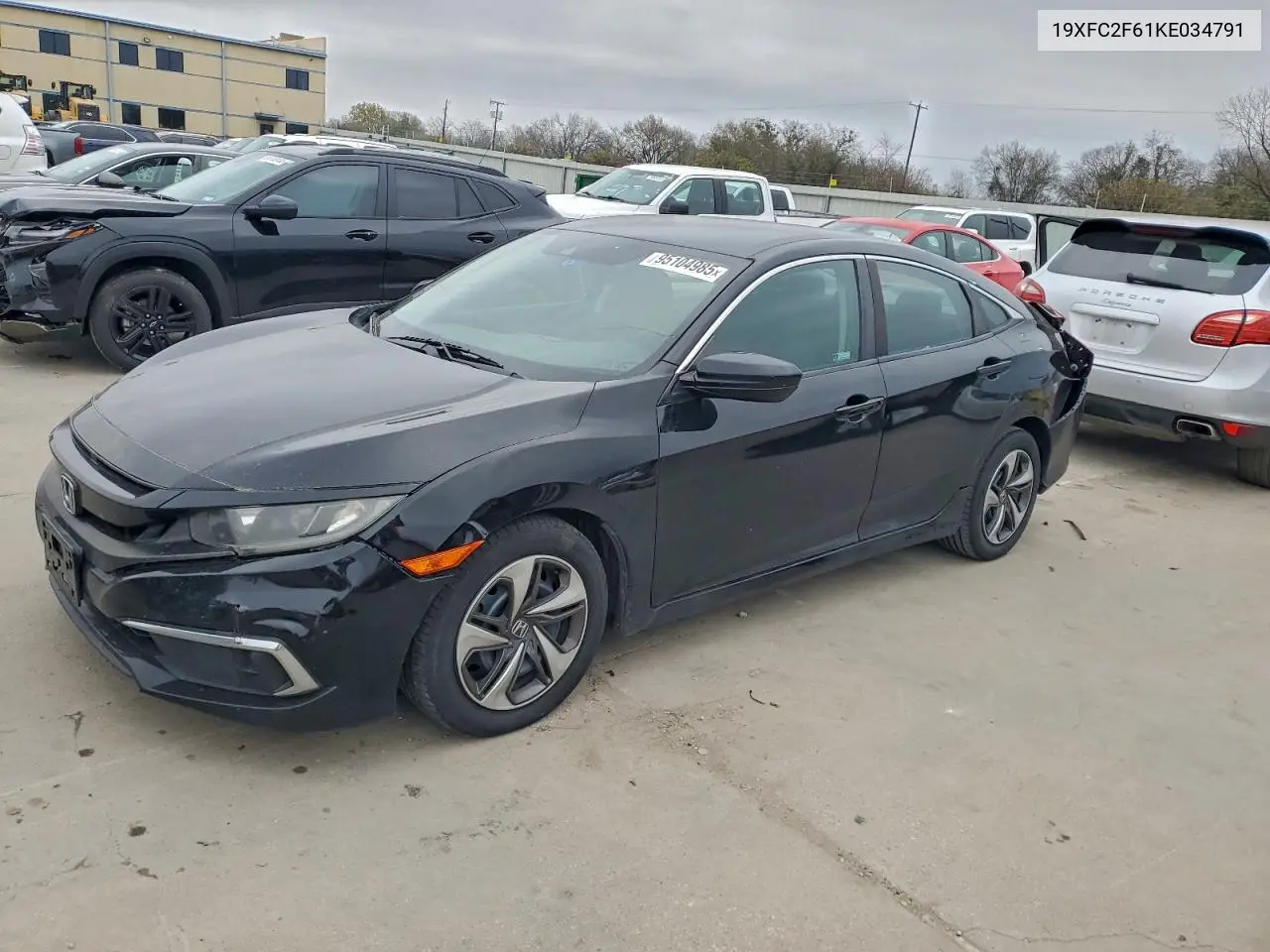 19XFC2F61KE034791 2019 Honda Civic Lx
