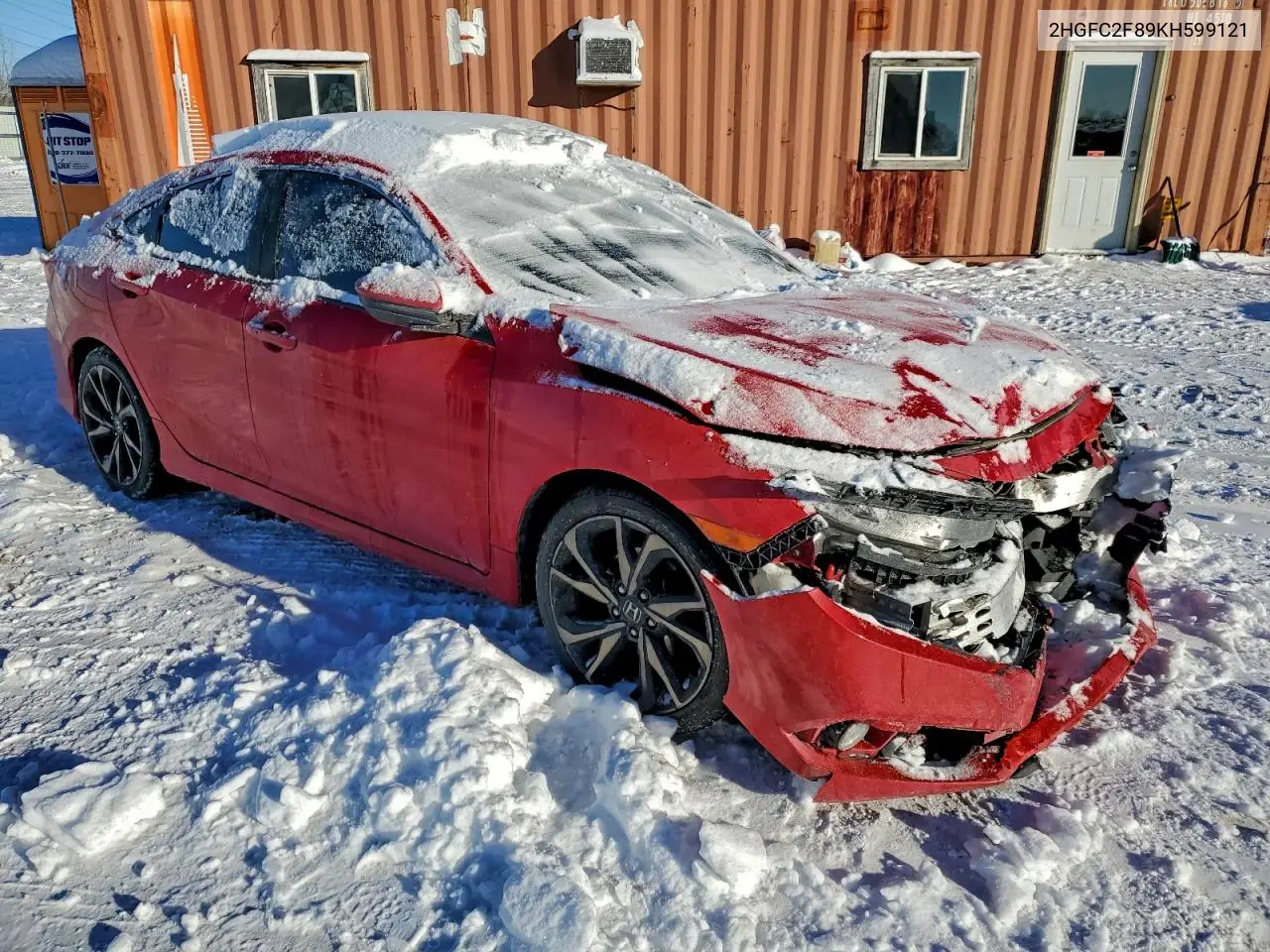 2HGFC2F89KH599121 2019 Honda Civic Sport