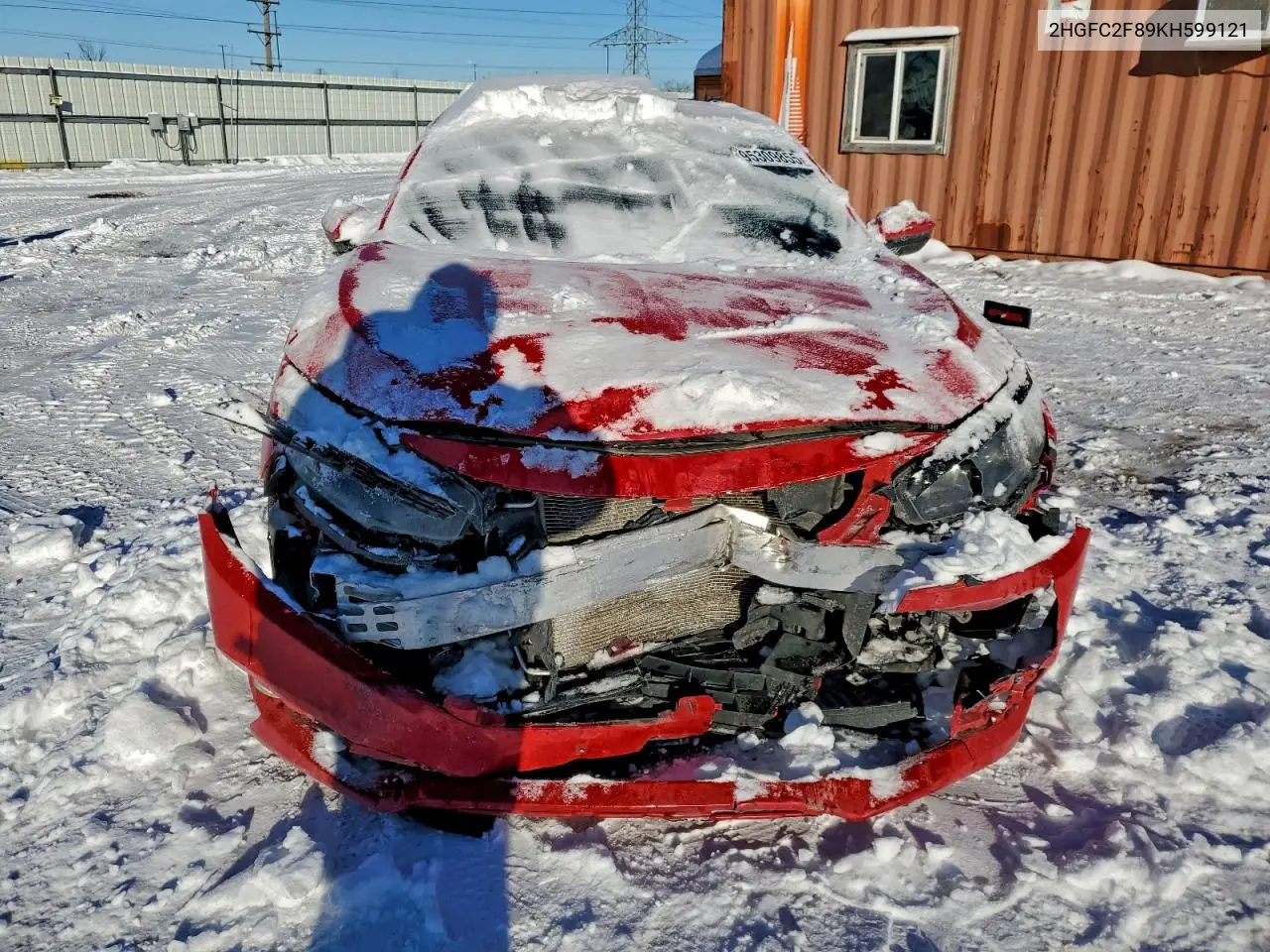 2HGFC2F89KH599121 2019 Honda Civic Sport