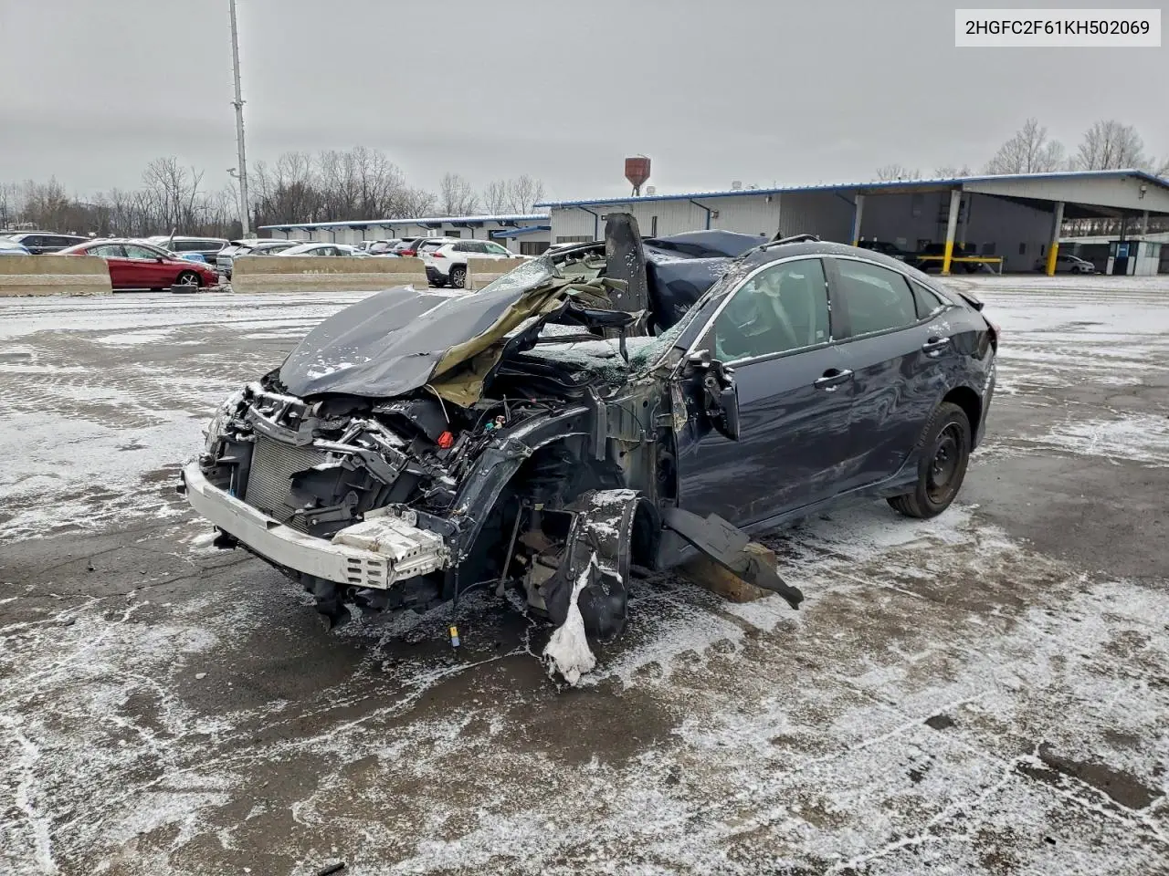 2HGFC2F61KH502069 2019 Honda Civic Lx