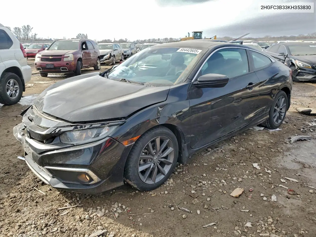 2HGFC3B33KH353830 2019 Honda Civic Ex