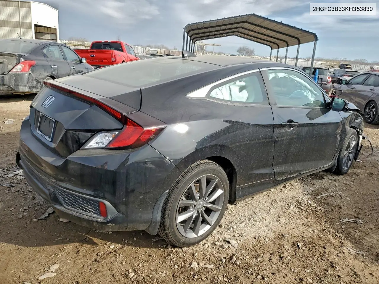 2HGFC3B33KH353830 2019 Honda Civic Ex
