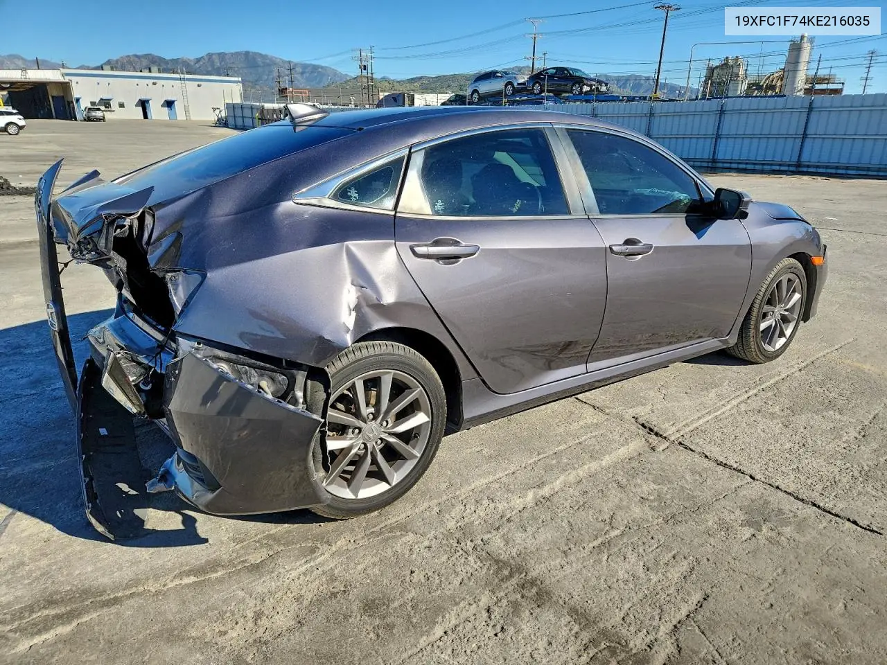 19XFC1F74KE216035 2019 Honda Civic Exl