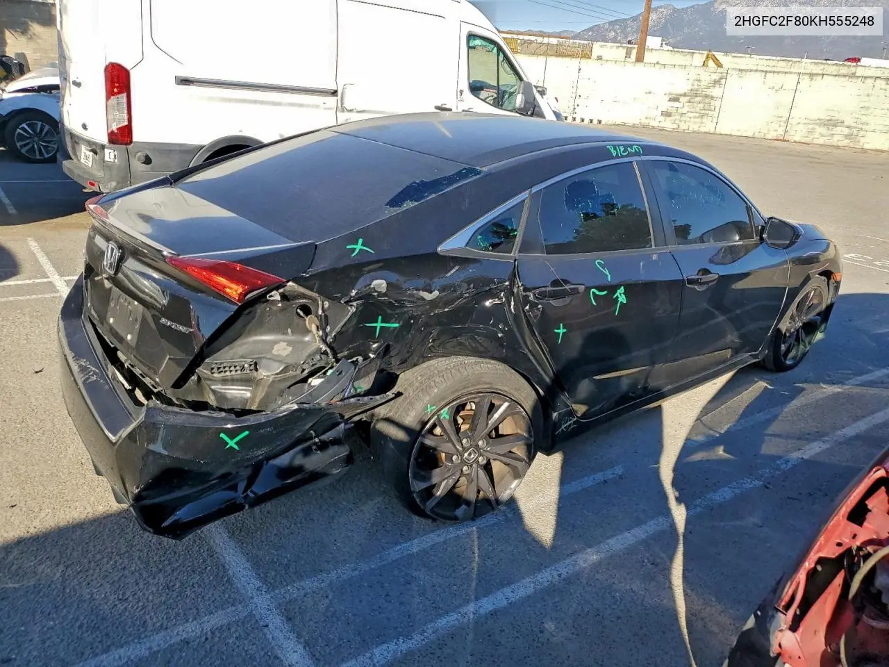 2HGFC2F80KH555248 2019 Honda Civic Sport