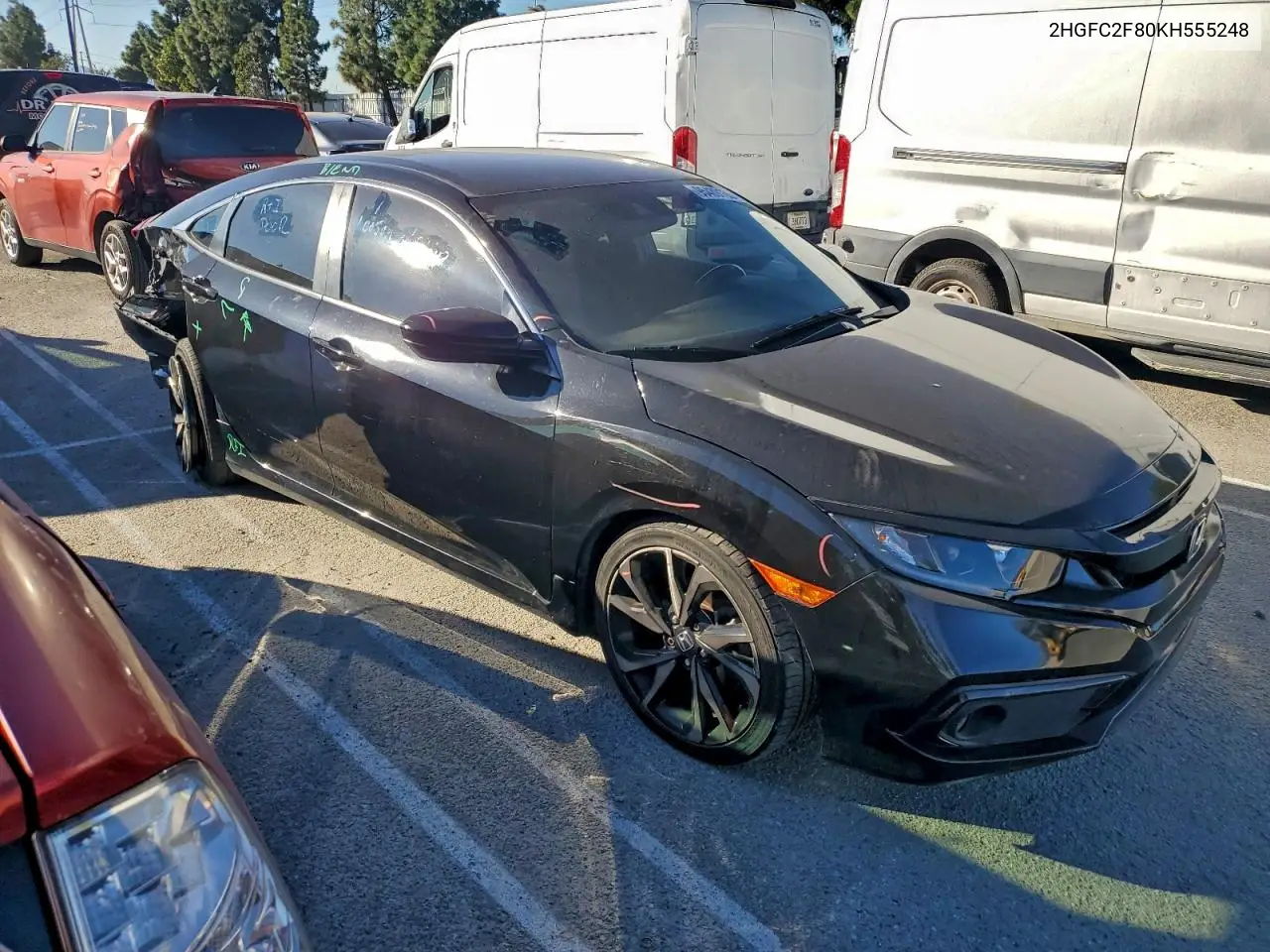 2HGFC2F80KH555248 2019 Honda Civic Sport