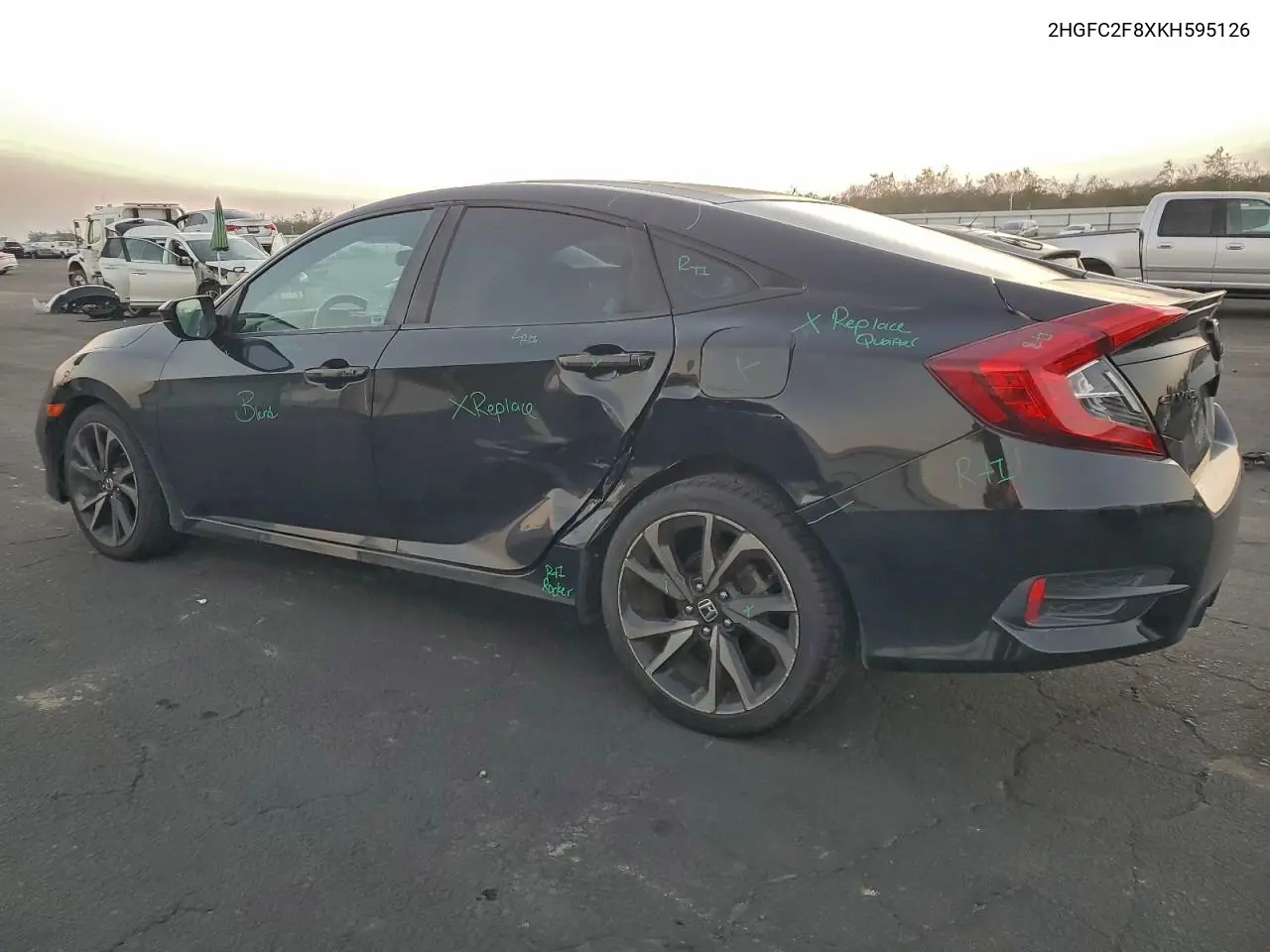 2HGFC2F8XKH595126 2019 Honda Civic Sport