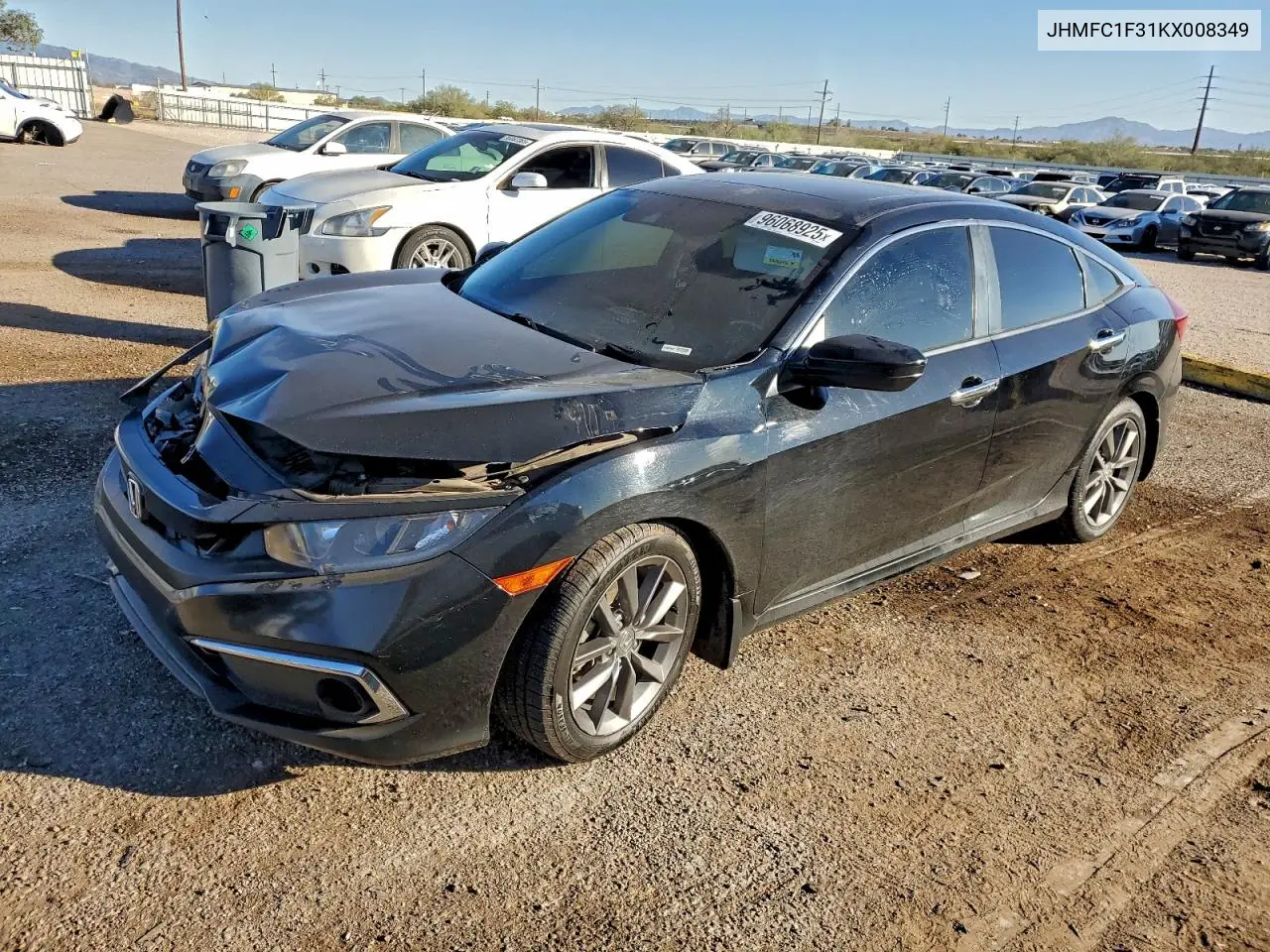 JHMFC1F31KX008349 2019 Honda Civic Ex