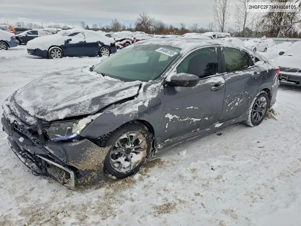 2HGFC2F76KH008105 2019 Honda Civic Ex