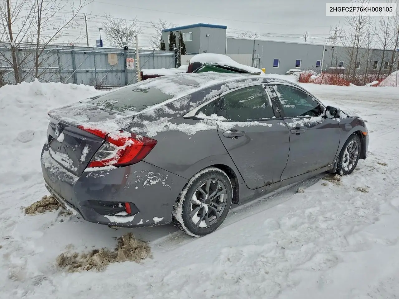 2HGFC2F76KH008105 2019 Honda Civic Ex