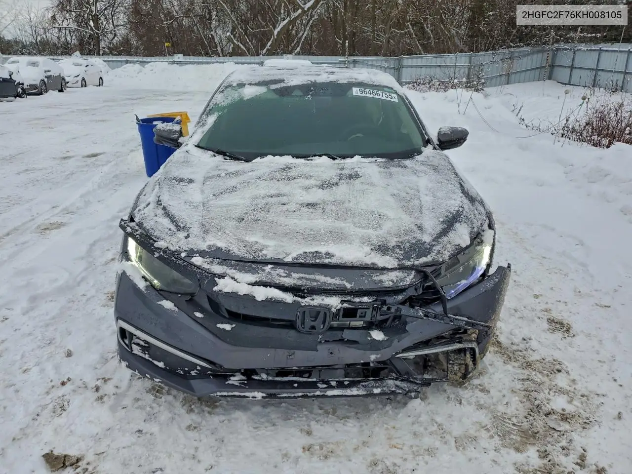 2HGFC2F76KH008105 2019 Honda Civic Ex