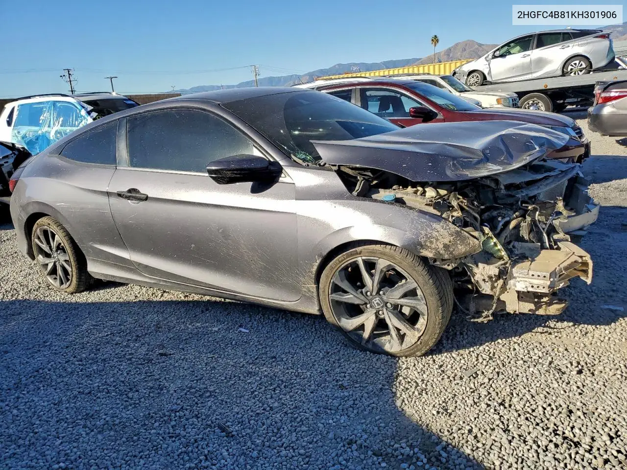 2HGFC4B81KH301906 2019 Honda Civic Sport
