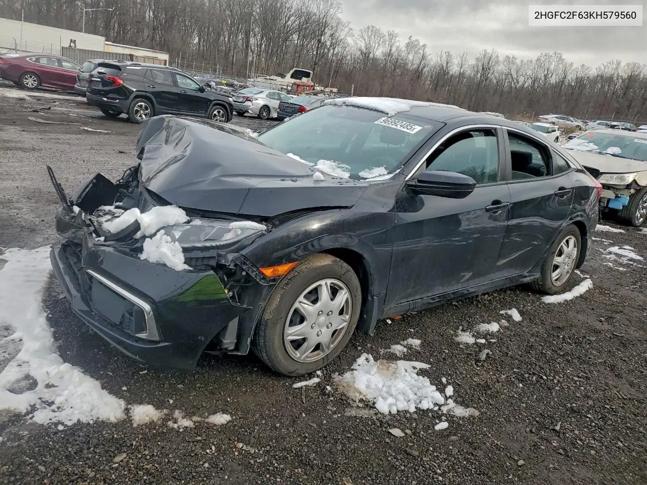 2HGFC2F63KH579560 2019 Honda Civic Lx