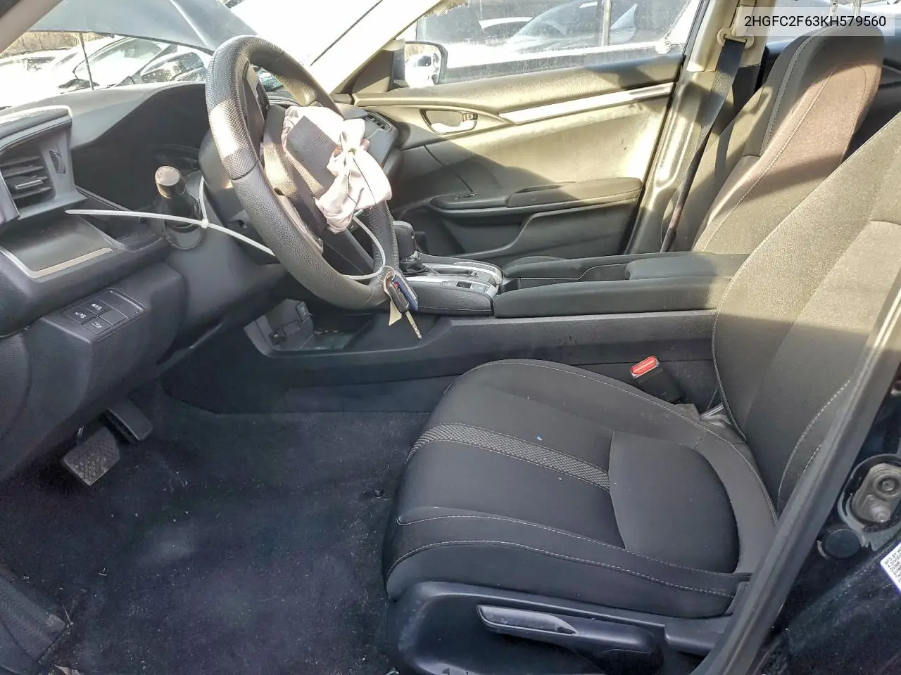 2HGFC2F63KH579560 2019 Honda Civic Lx