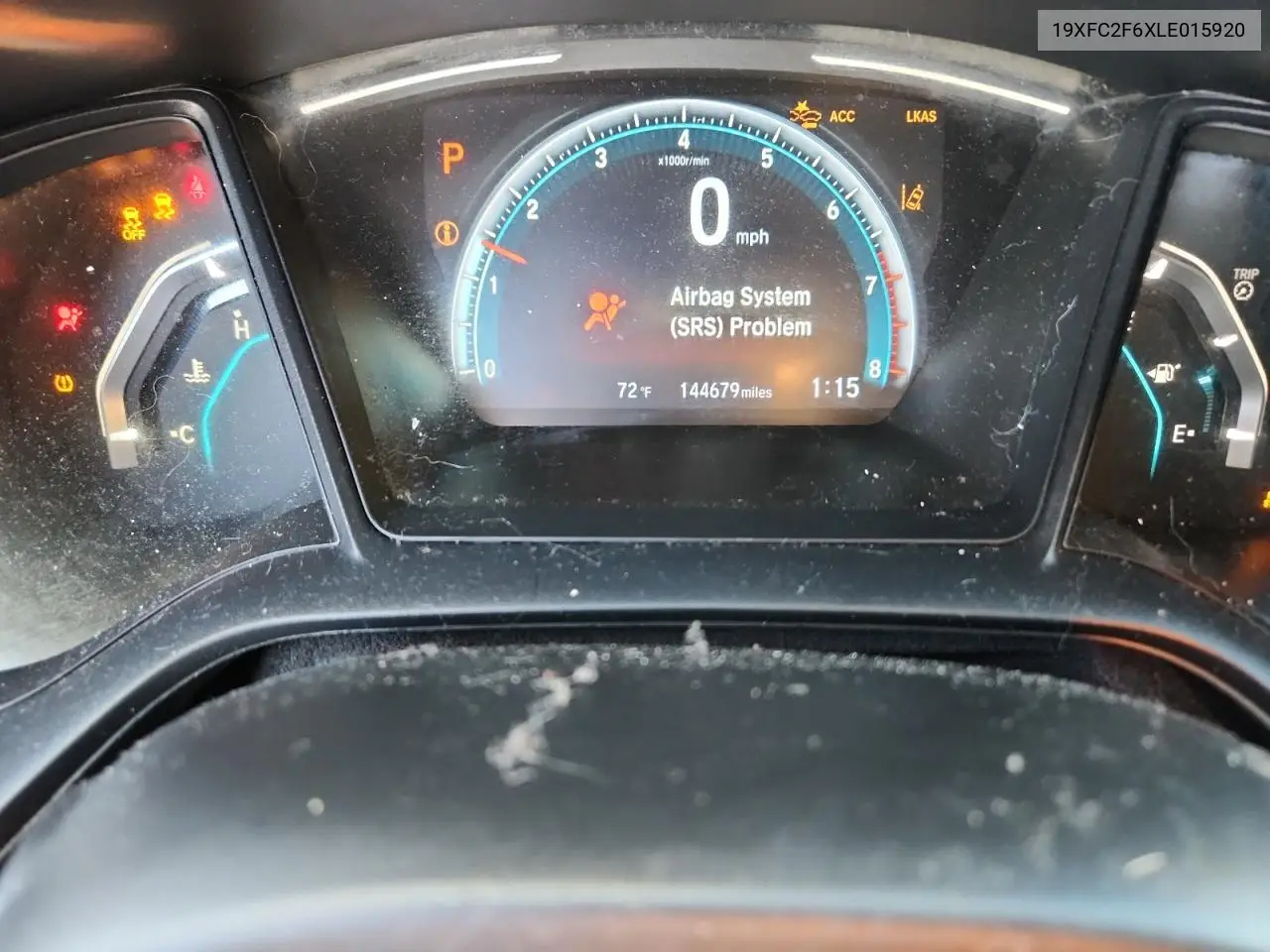 19XFC2F6XLE015920 2020 Honda Civic Lx