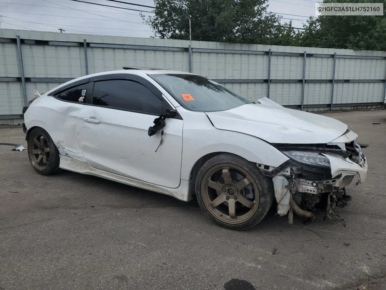 2HGFC3A51LH752160 2020 Honda Civic Si