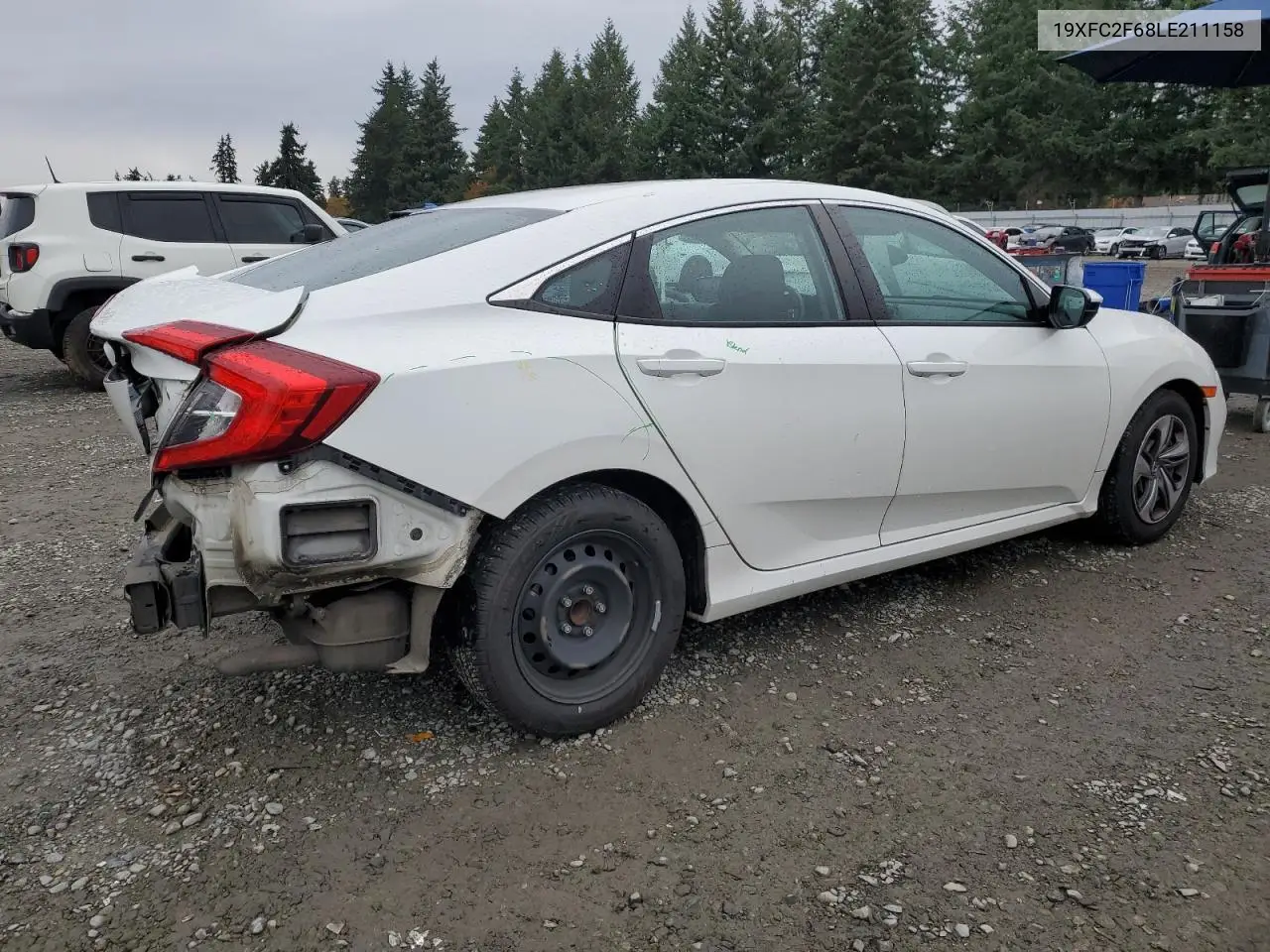 19XFC2F68LE211158 2020 Honda Civic Lx