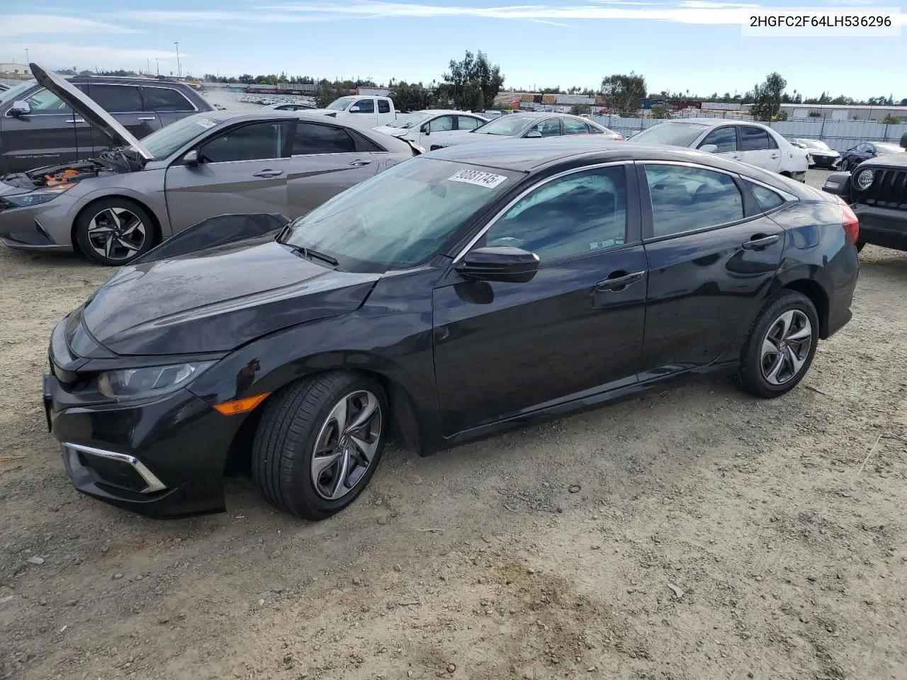 2HGFC2F64LH536296 2020 Honda Civic Lx