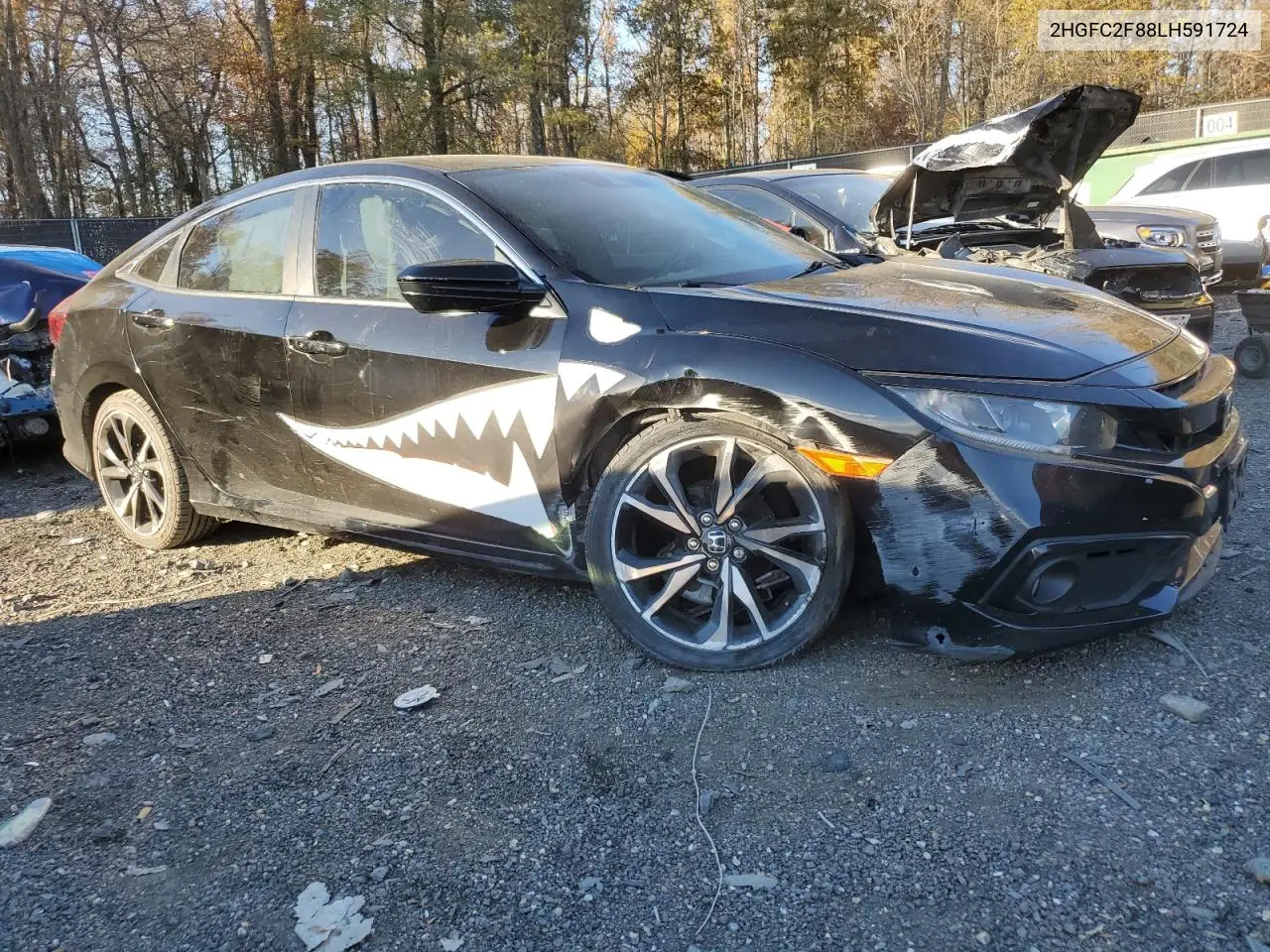 2HGFC2F88LH591724 2020 Honda Civic Sport