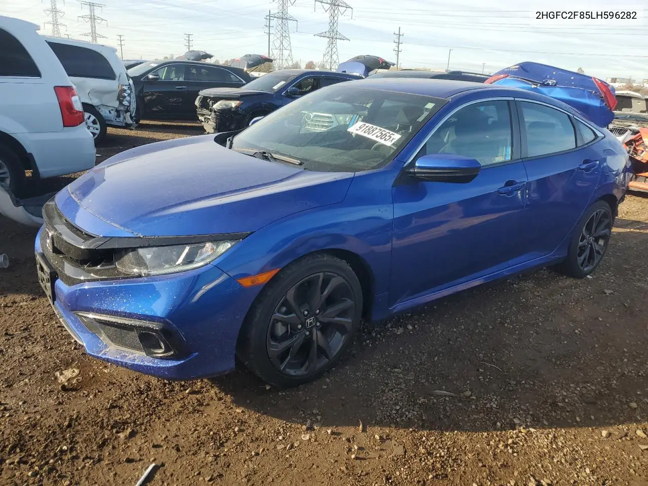 2HGFC2F85LH596282 2020 Honda Civic Sport