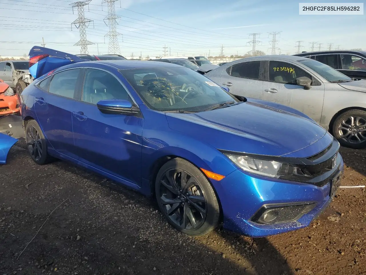 2HGFC2F85LH596282 2020 Honda Civic Sport