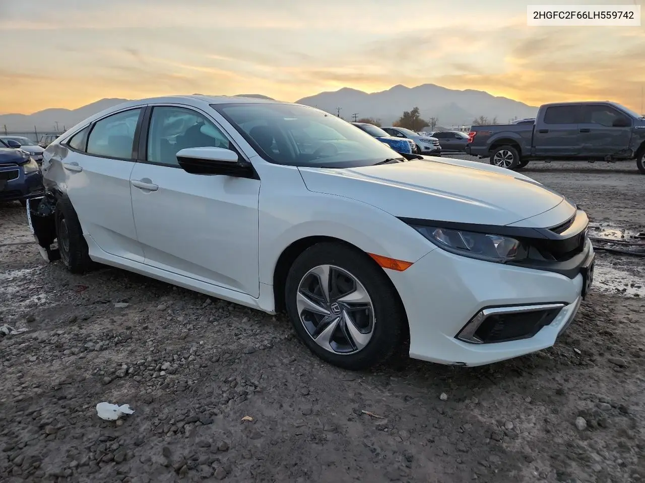 2HGFC2F66LH559742 2020 Honda Civic Lx