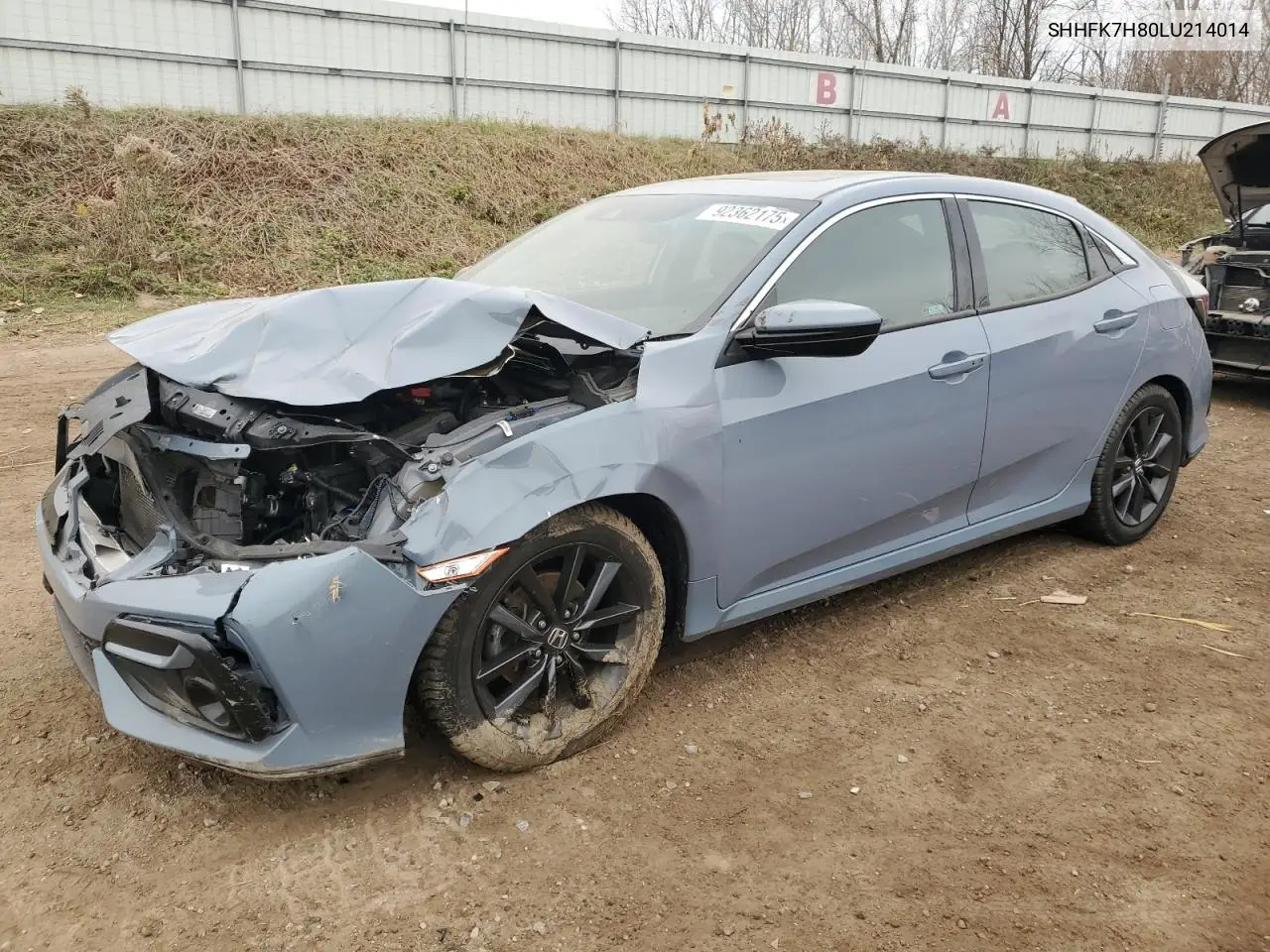 SHHFK7H80LU214014 2020 Honda Civic Exl