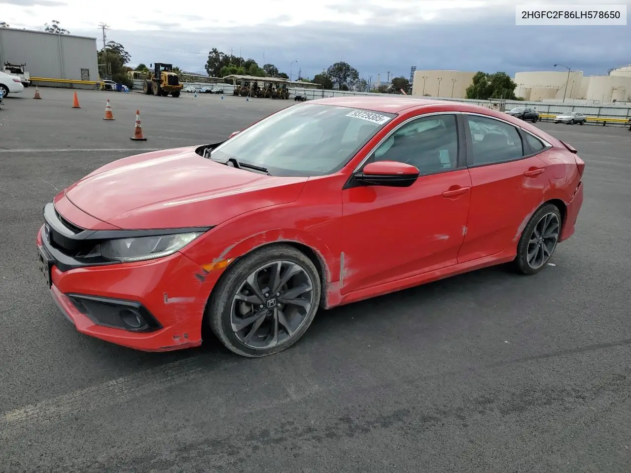2HGFC2F86LH578650 2020 Honda Civic Sport