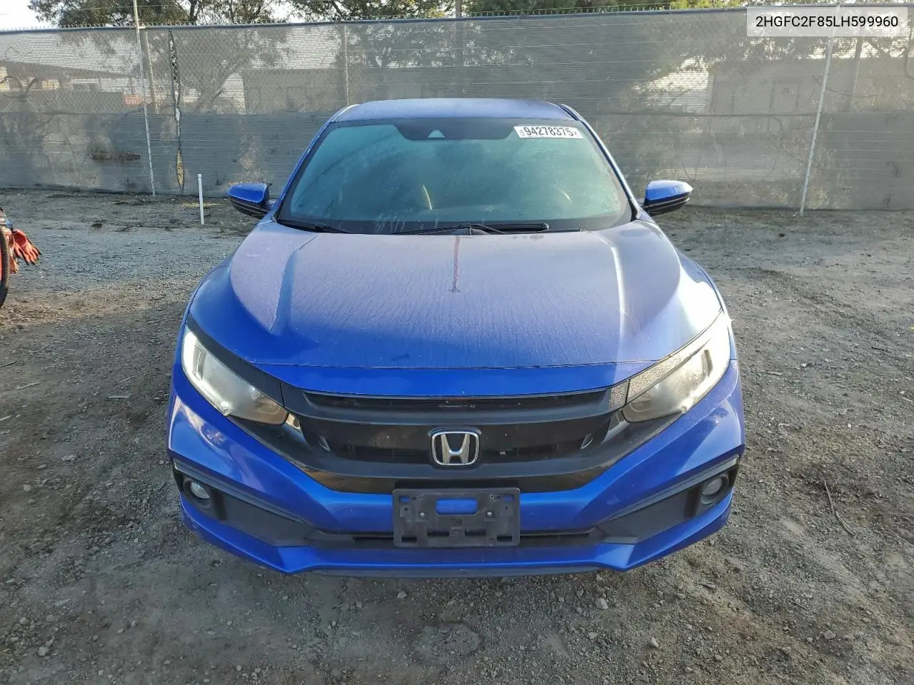 2HGFC2F85LH599960 2020 Honda Civic Sport
