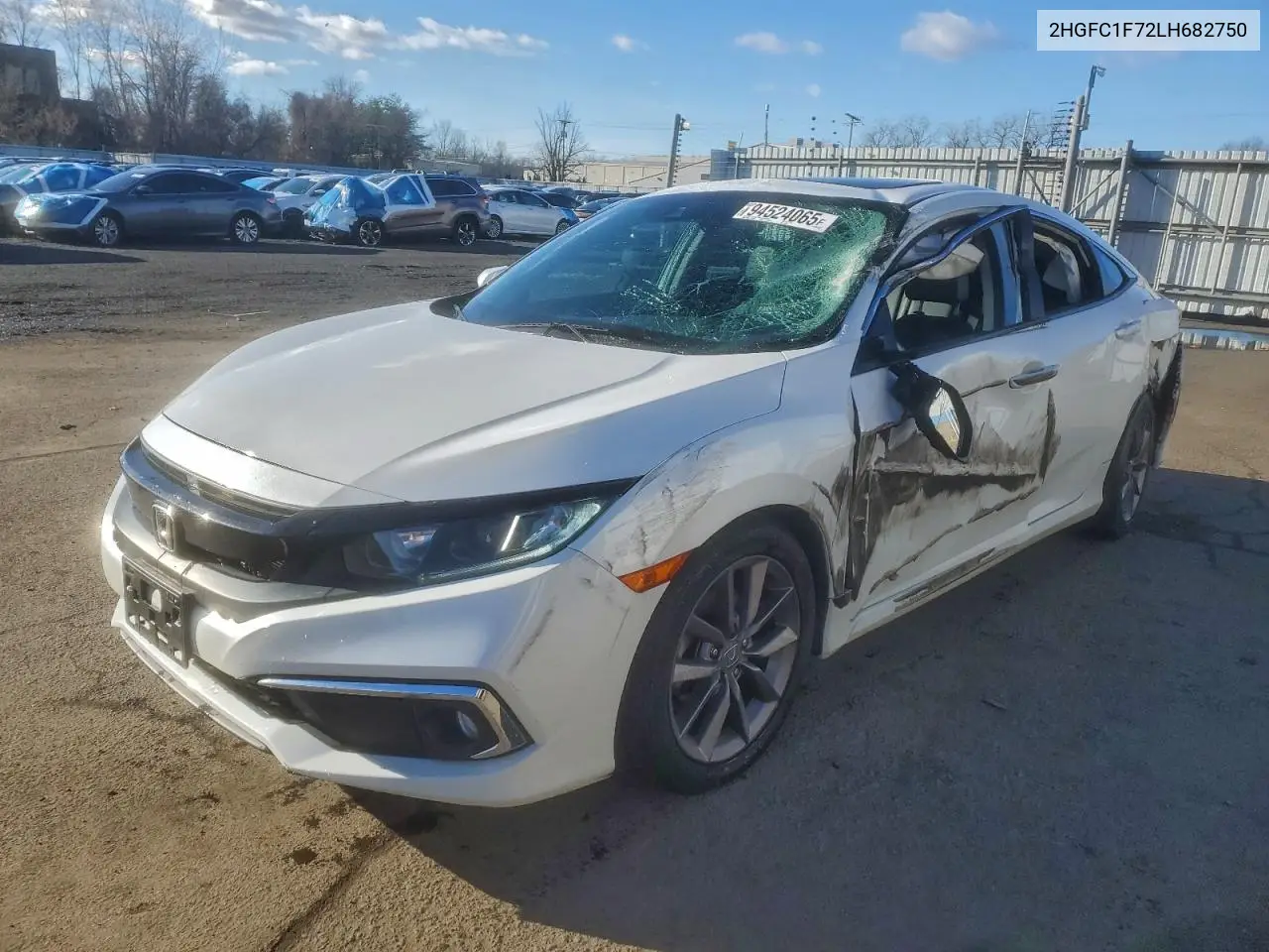 2HGFC1F72LH682750 2020 Honda Civic Exl