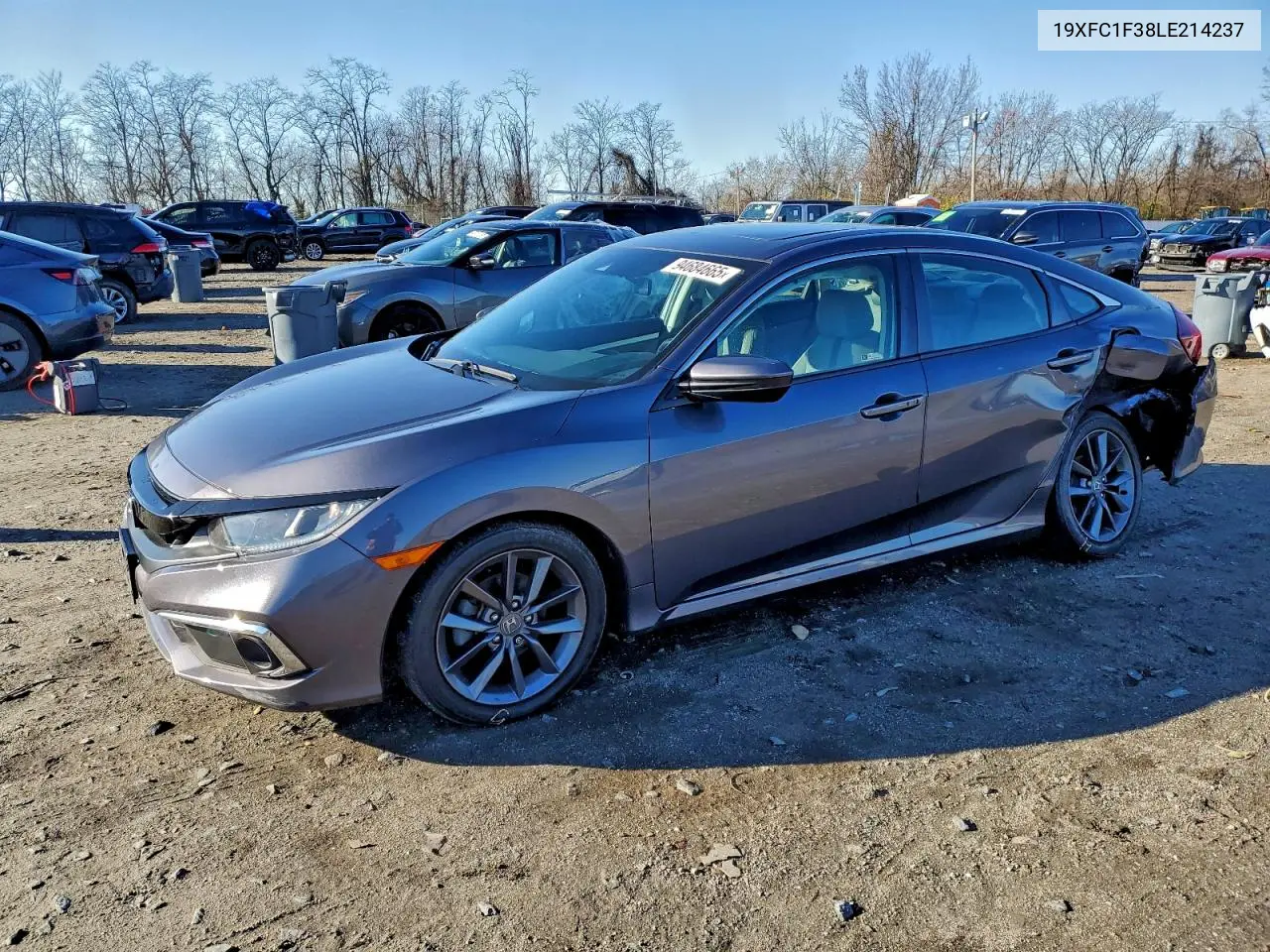 19XFC1F38LE214237 2020 Honda Civic Ex