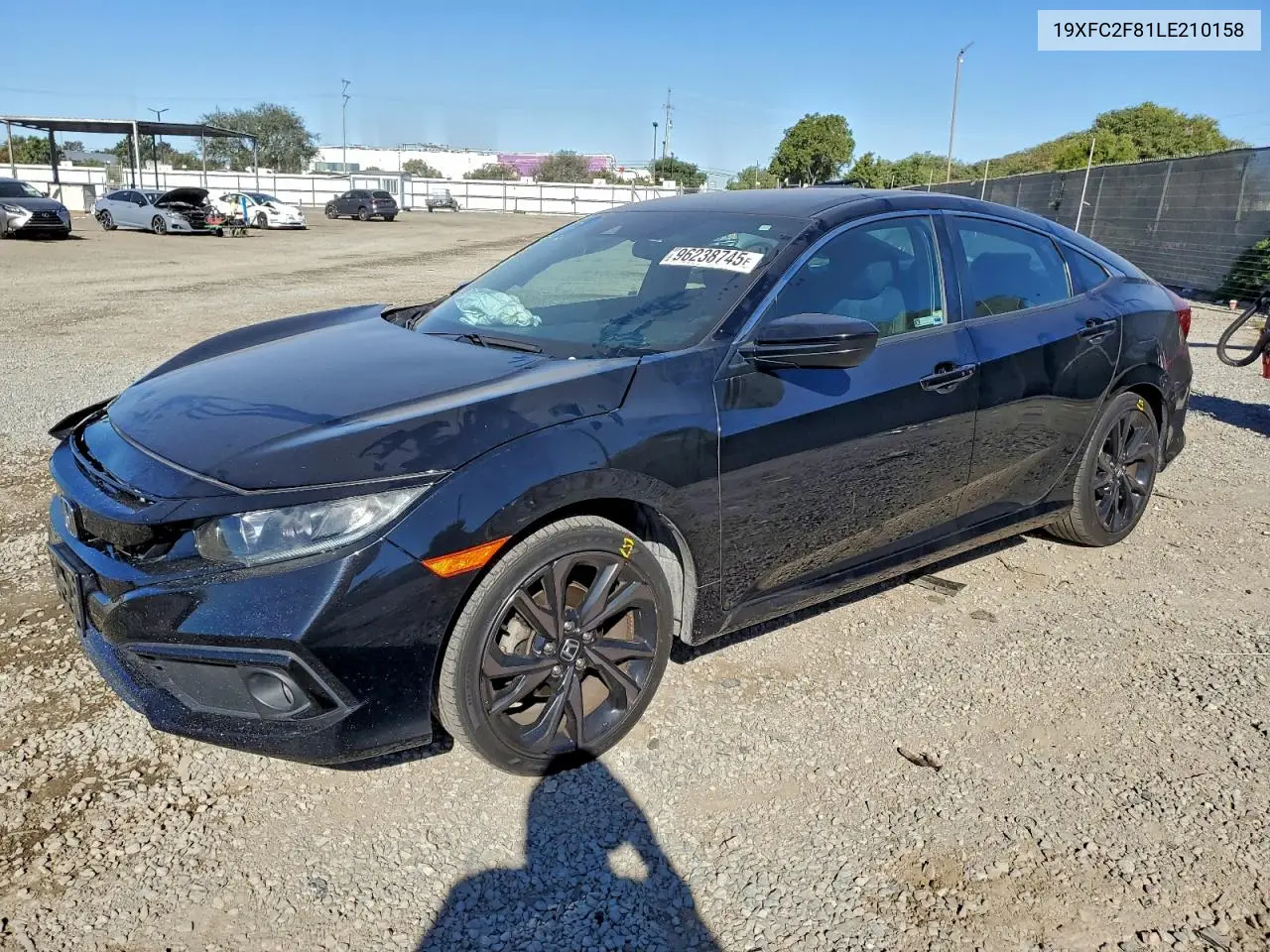 19XFC2F81LE210158 2020 Honda Civic Sport