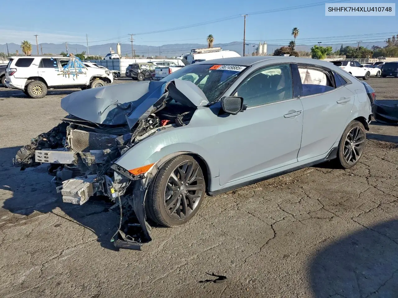 SHHFK7H4XLU410748 2020 Honda Civic Sport