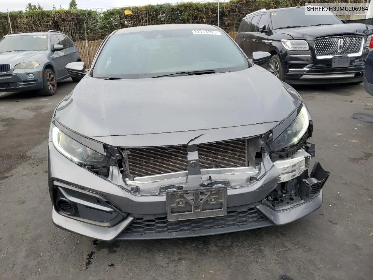 SHHFK7H39MU206984 2021 Honda Civic Lx