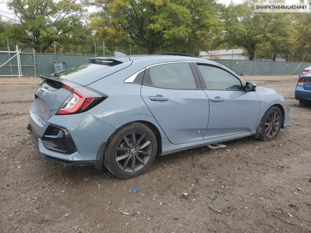 SHHFK7H64MU424941 2021 Honda Civic Ex