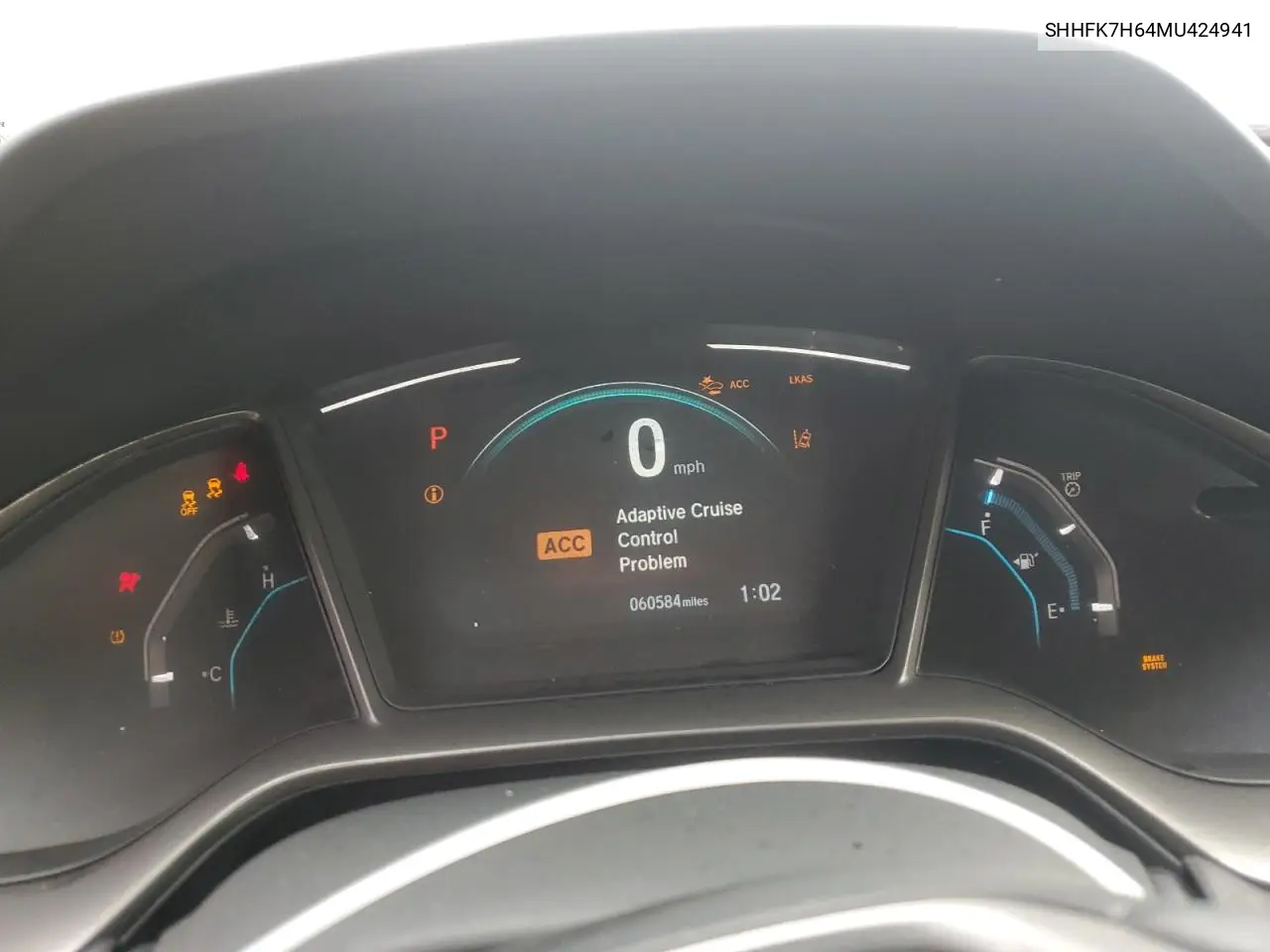 SHHFK7H64MU424941 2021 Honda Civic Ex