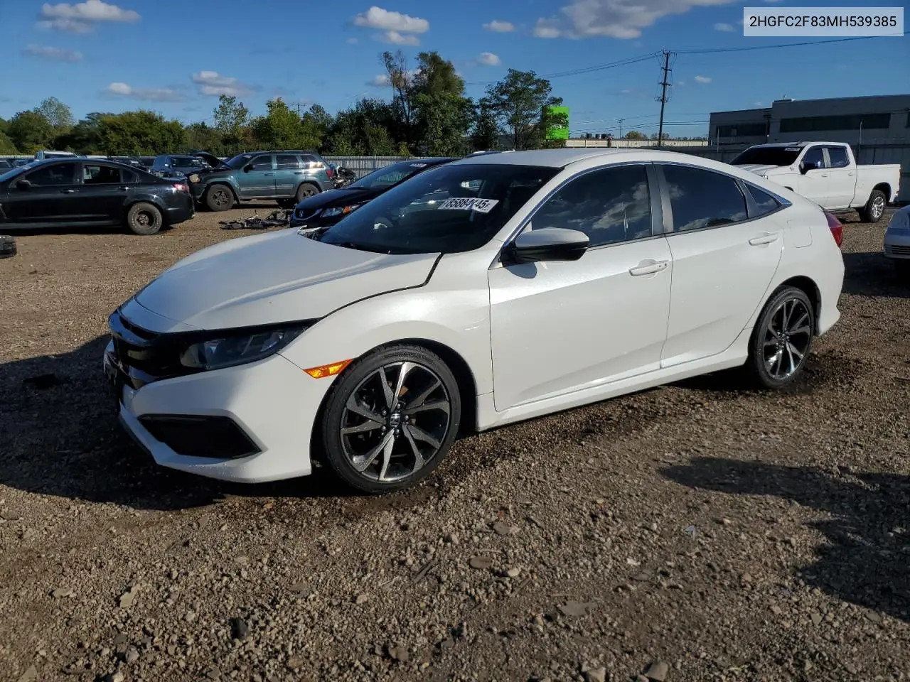 2HGFC2F83MH539385 2021 Honda Civic Sport