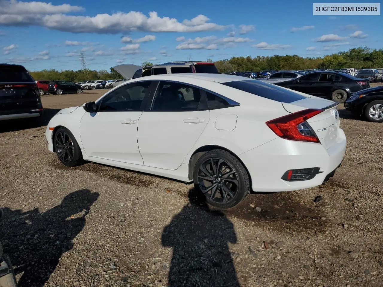 2HGFC2F83MH539385 2021 Honda Civic Sport
