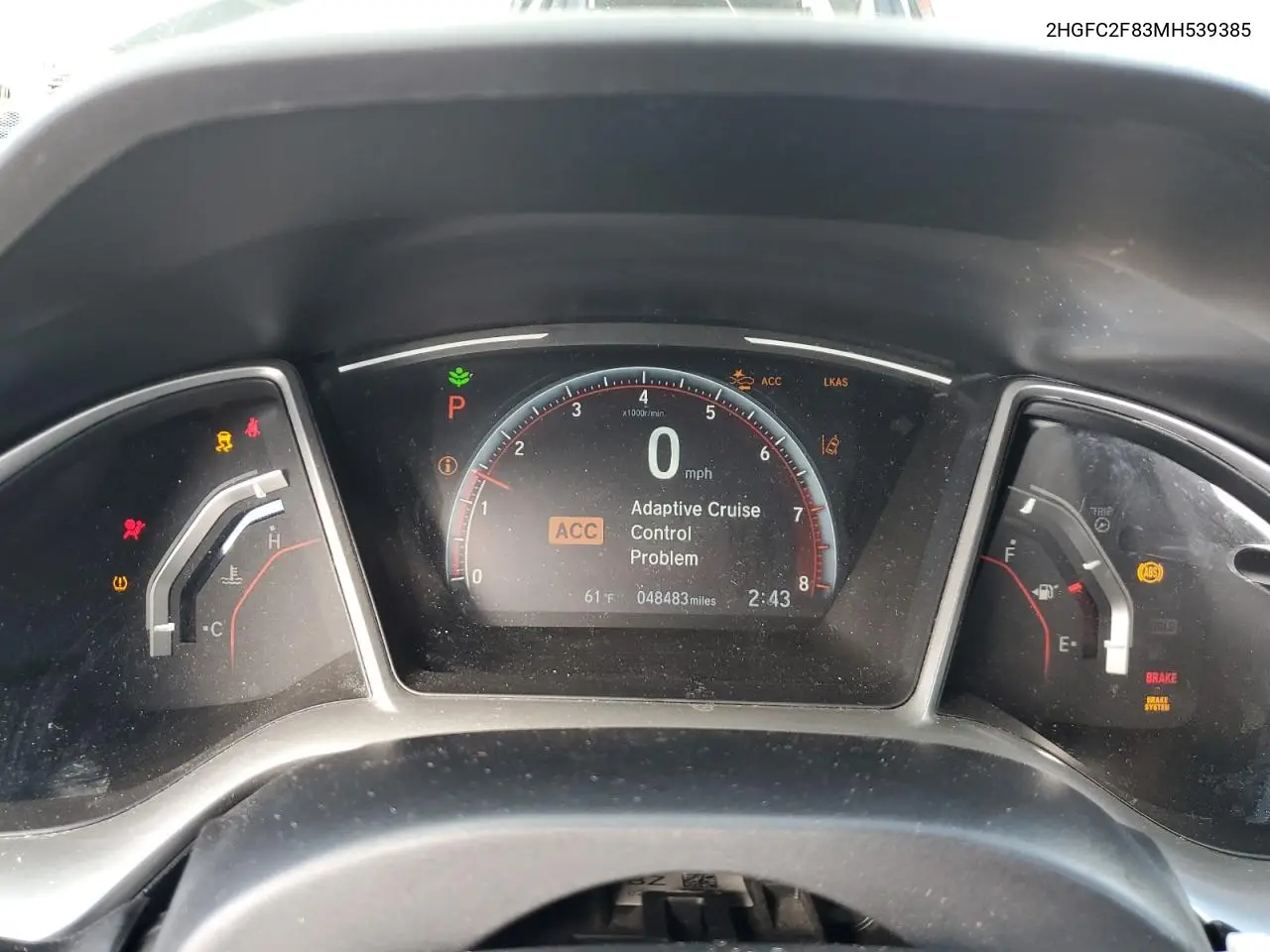 2HGFC2F83MH539385 2021 Honda Civic Sport