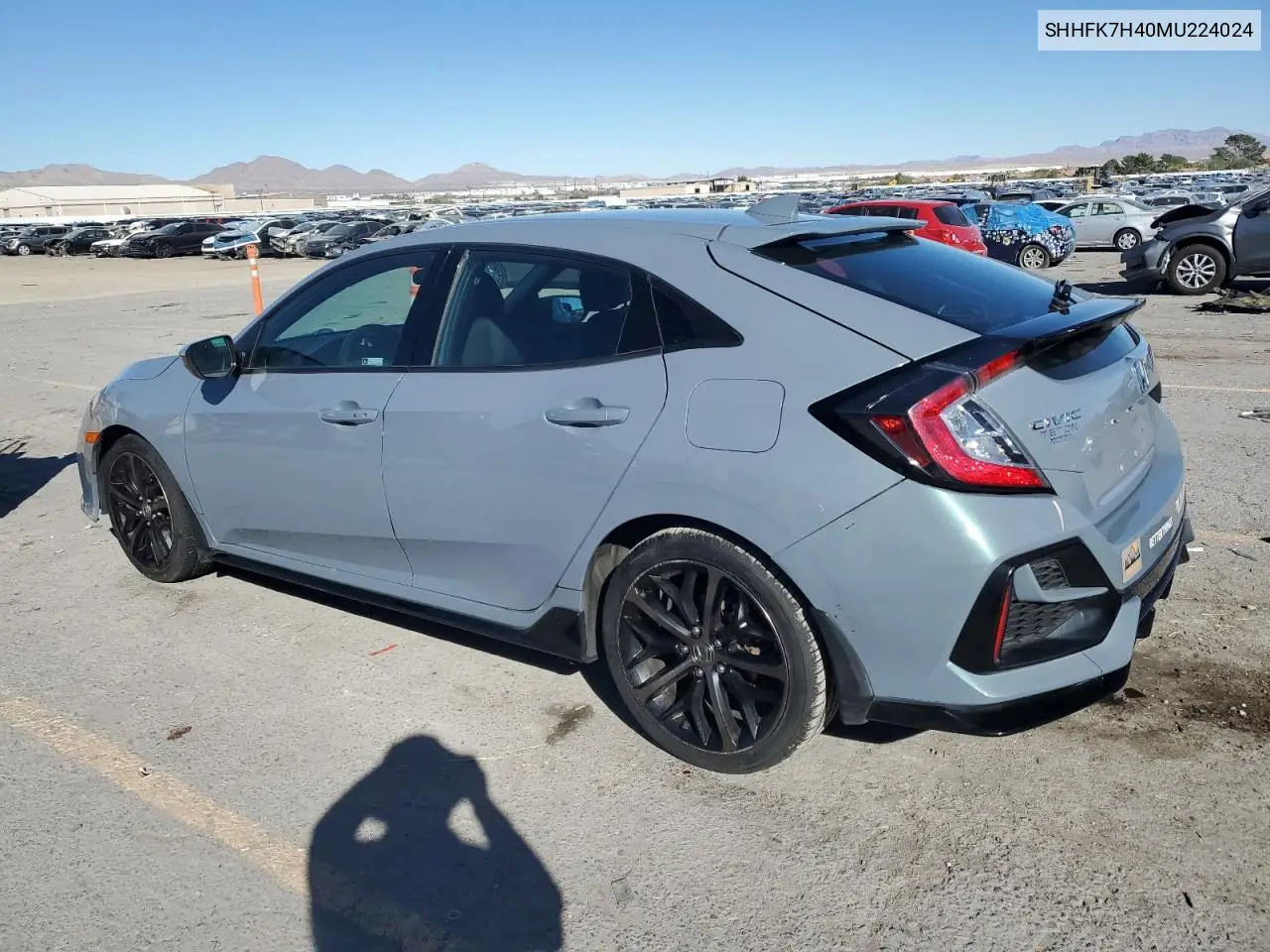 SHHFK7H40MU224024 2021 Honda Civic Sport