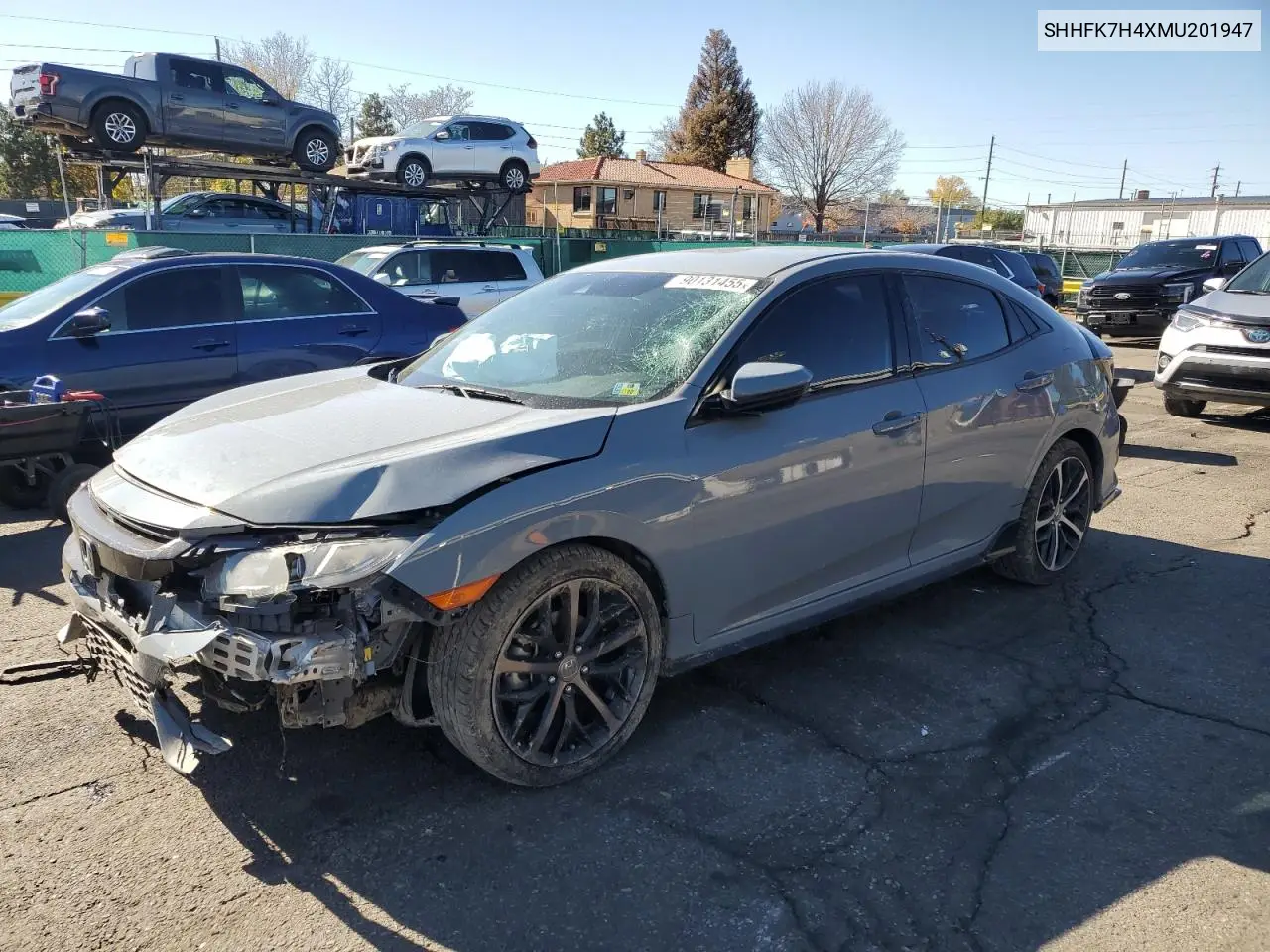 SHHFK7H4XMU201947 2021 Honda Civic Sport