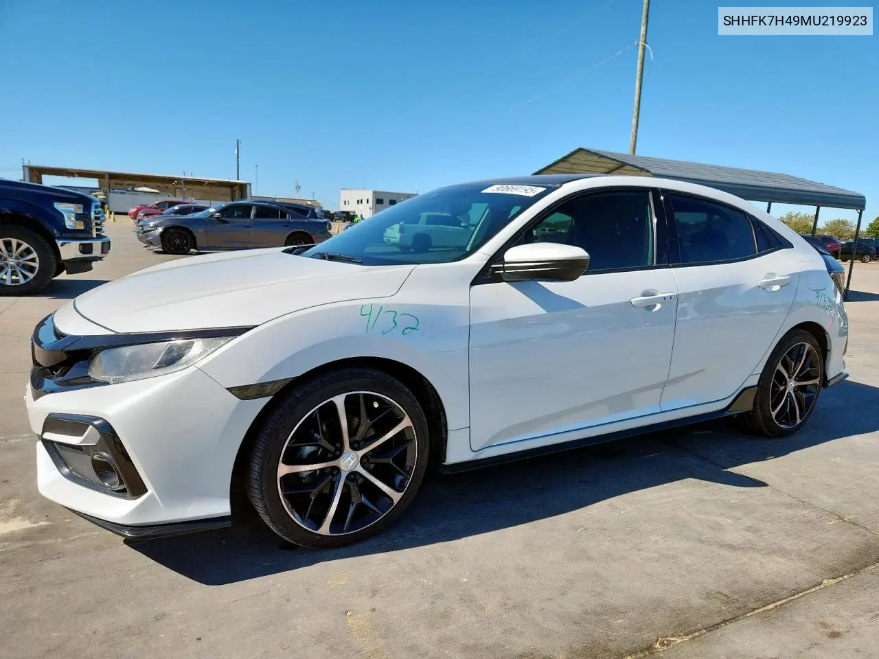 SHHFK7H49MU219923 2021 Honda Civic Sport