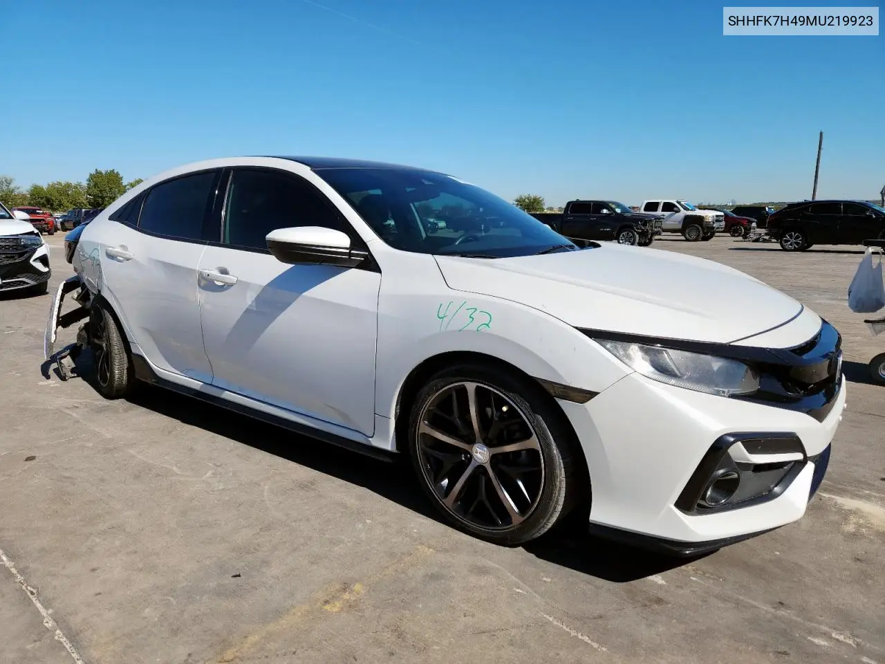 SHHFK7H49MU219923 2021 Honda Civic Sport