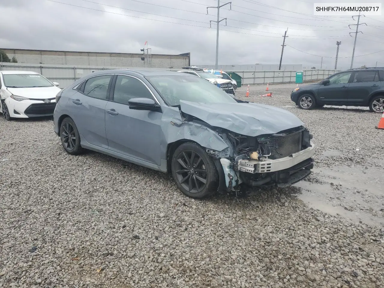 SHHFK7H64MU208717 2021 Honda Civic Ex