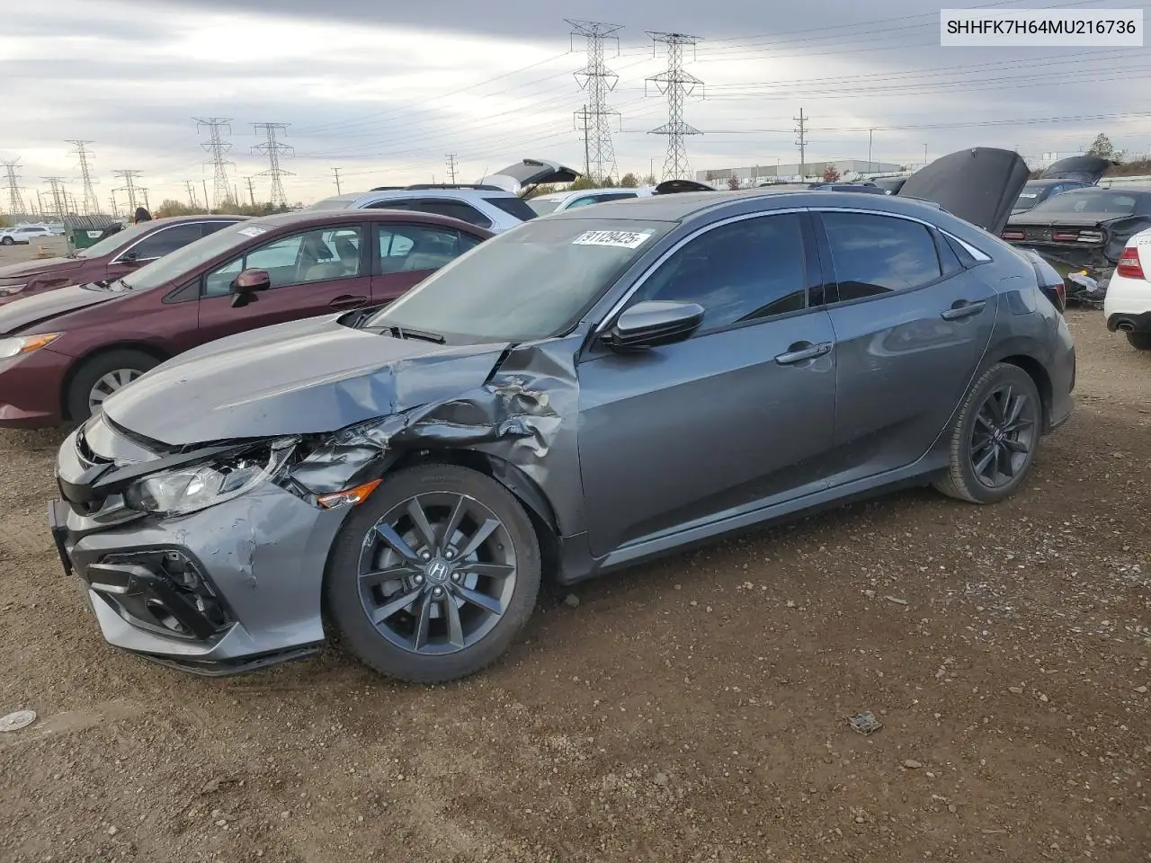 SHHFK7H64MU216736 2021 Honda Civic Ex