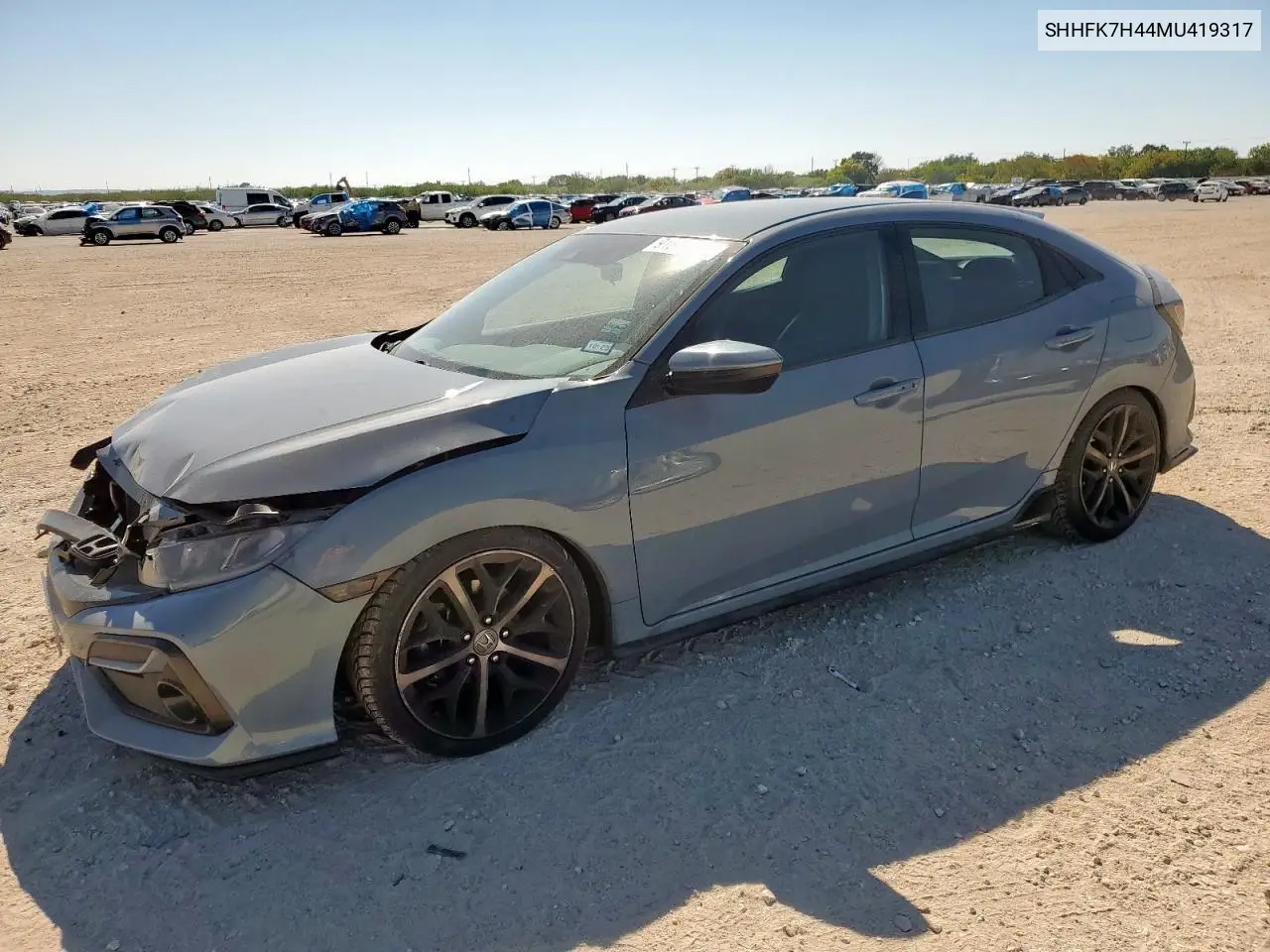 SHHFK7H44MU419317 2021 Honda Civic Sport
