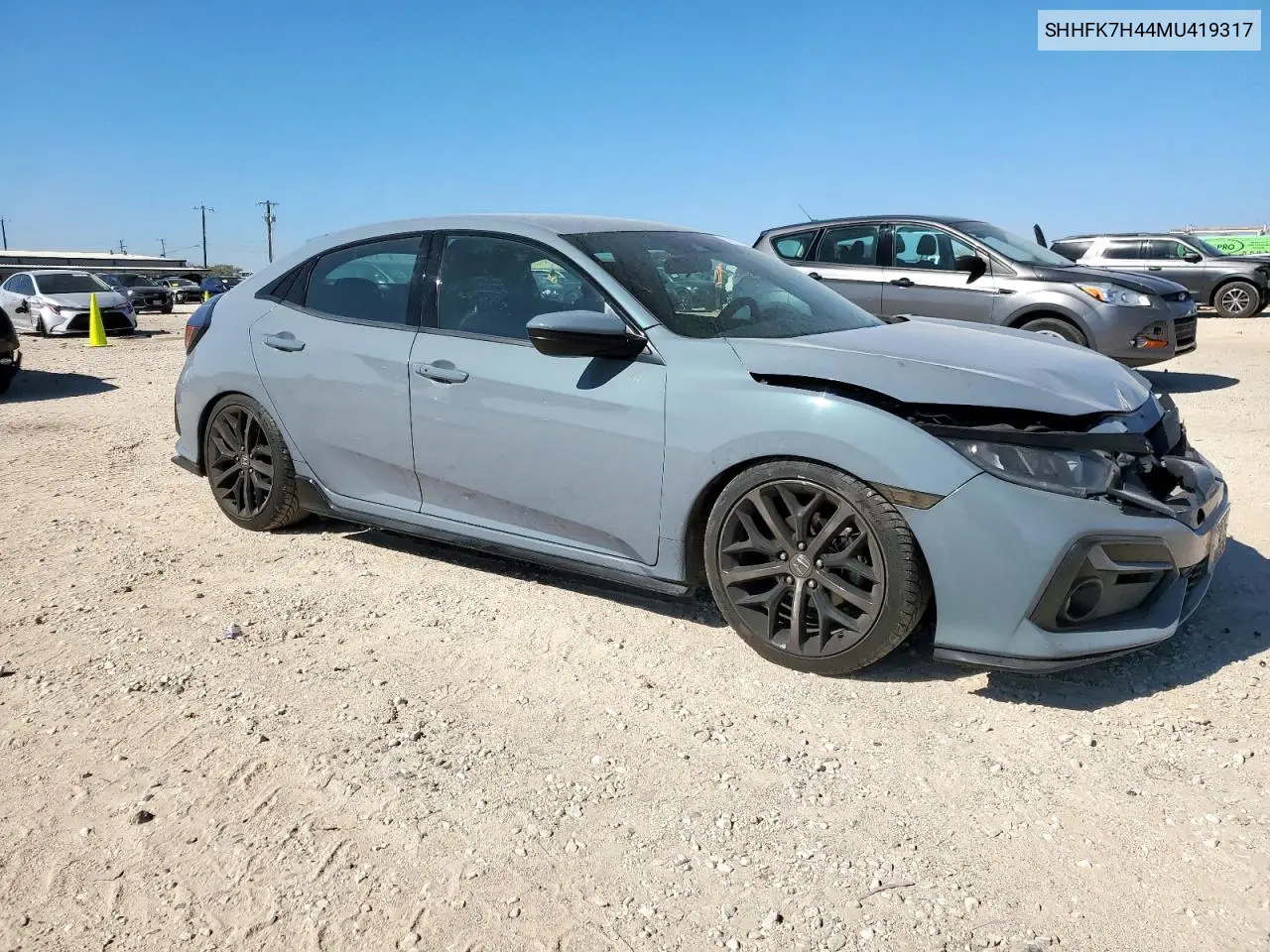 SHHFK7H44MU419317 2021 Honda Civic Sport