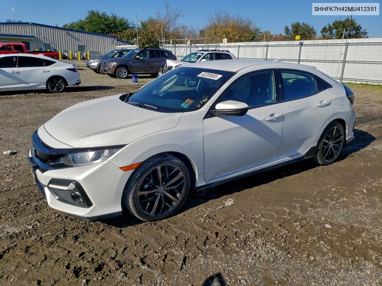 SHHFK7H42MU412351 2021 Honda Civic Sport